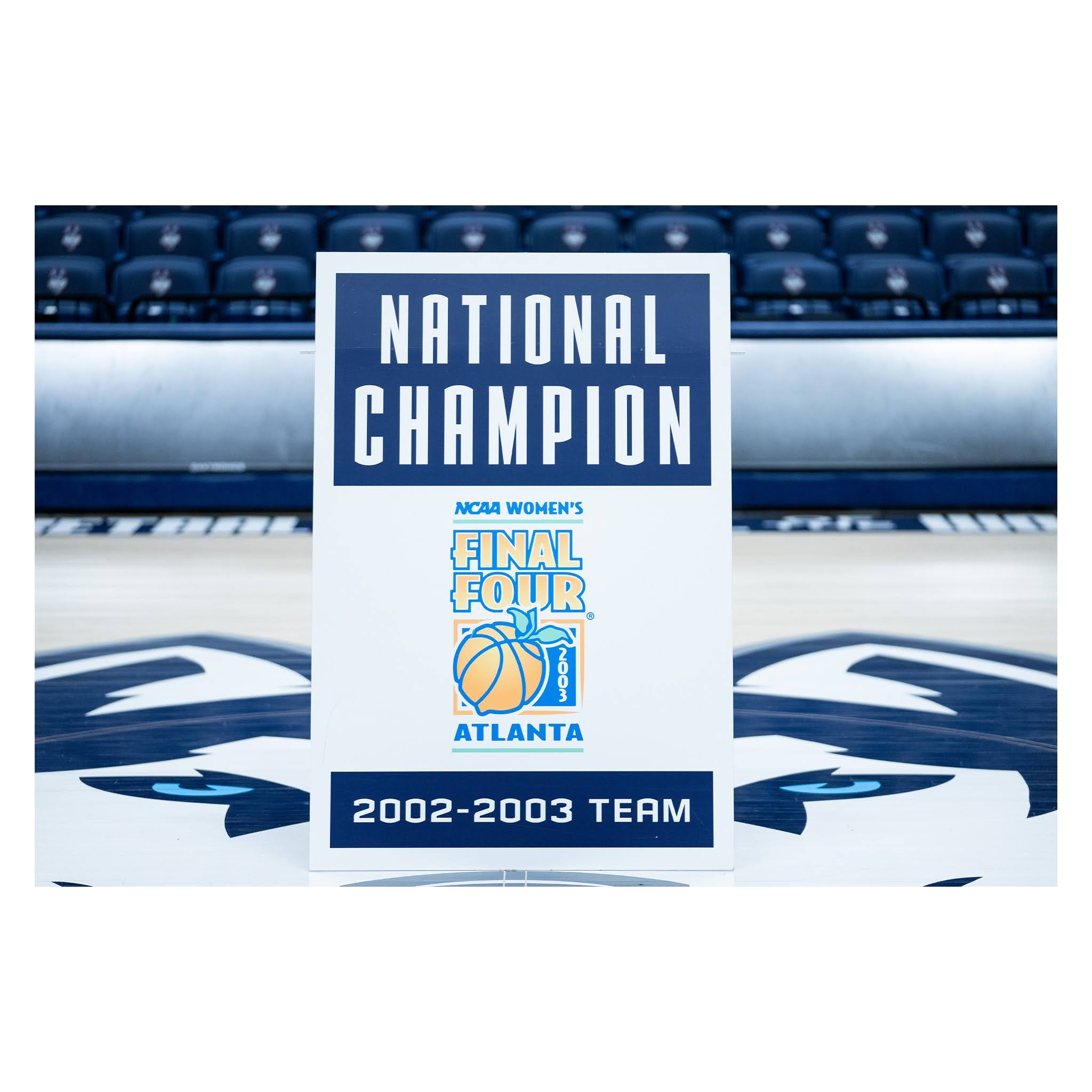 Coach Auriemma Autographed 2003 Women’s National Champion Team Huskies of Honor Sign