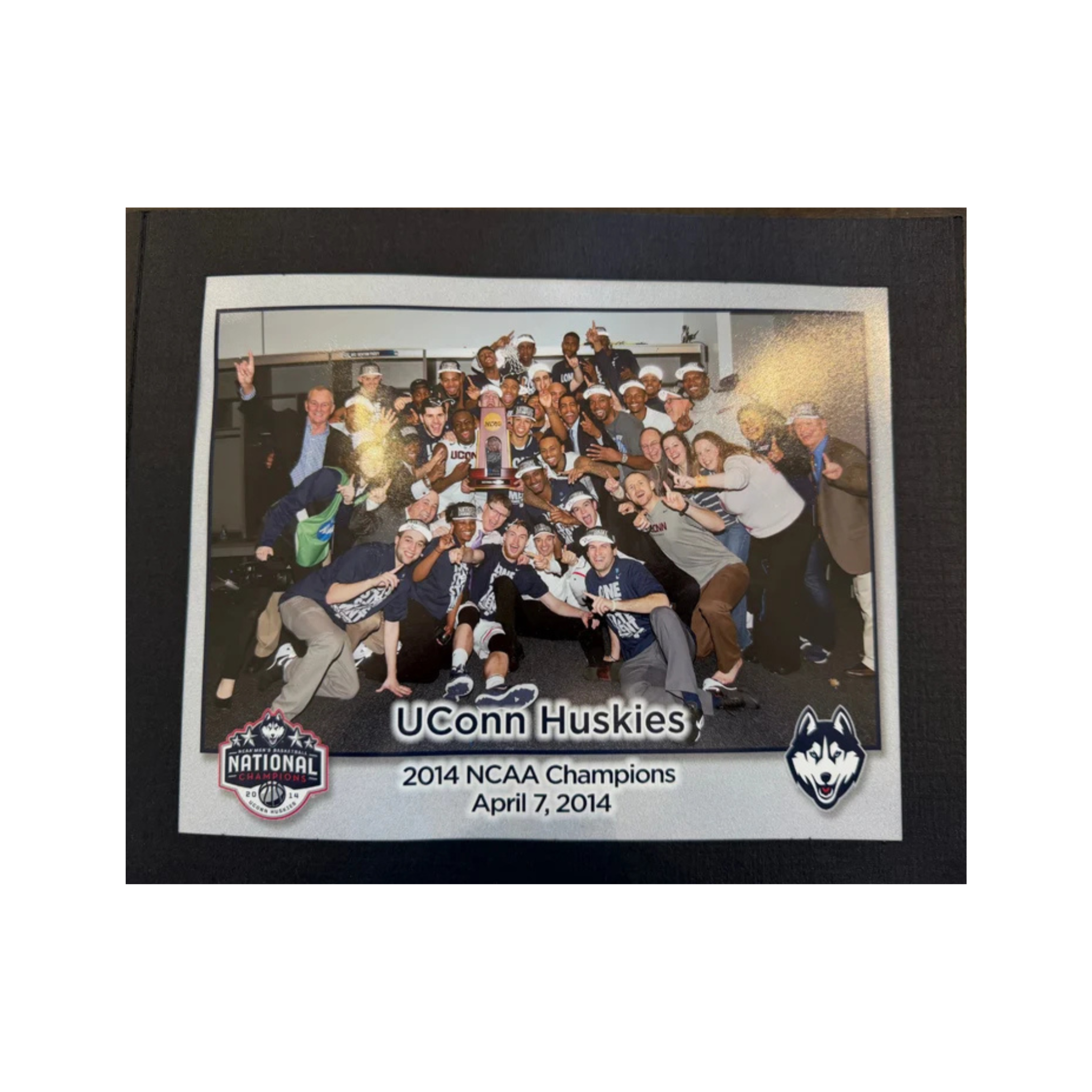 UConn Men's 2014 National Championship Photo in Folio
