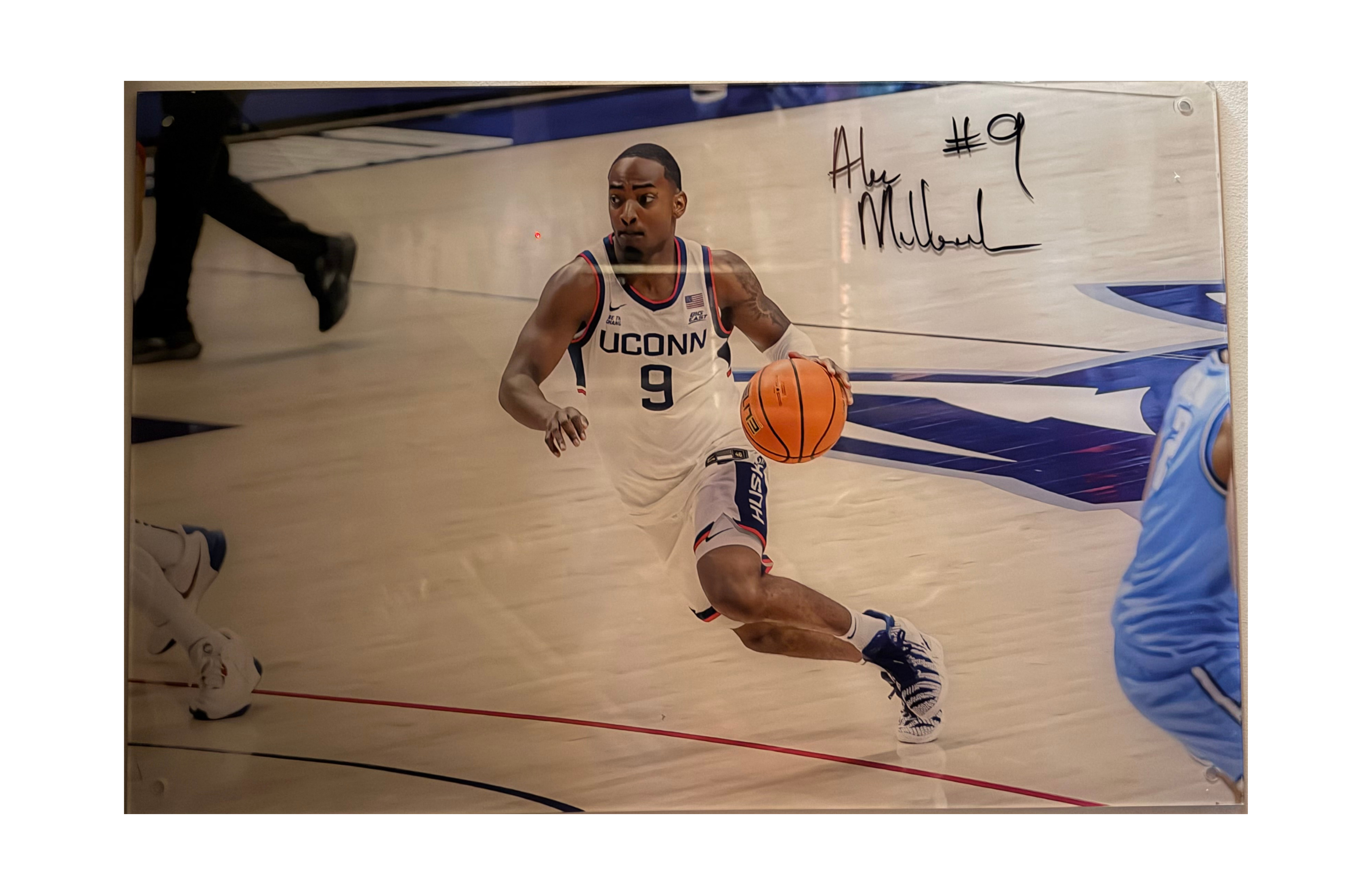 Alec Millender Autographed Men’s Basketball Locker Room Acrylic Photo