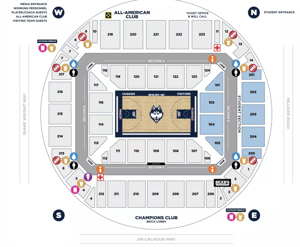 Gampel Pavilion - Section 106 Sign