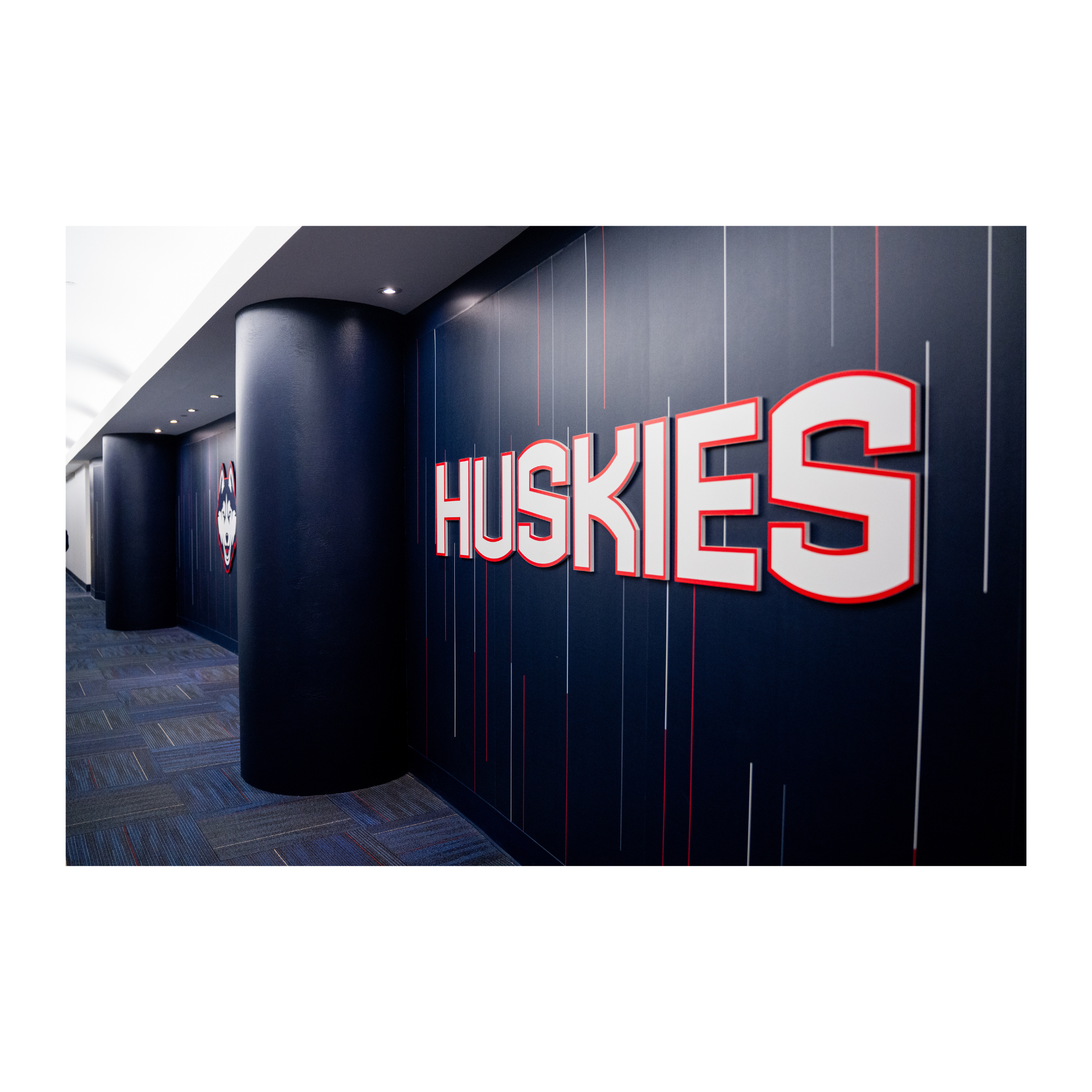 "HUSKIES" Locker Room Hallway Large Sign