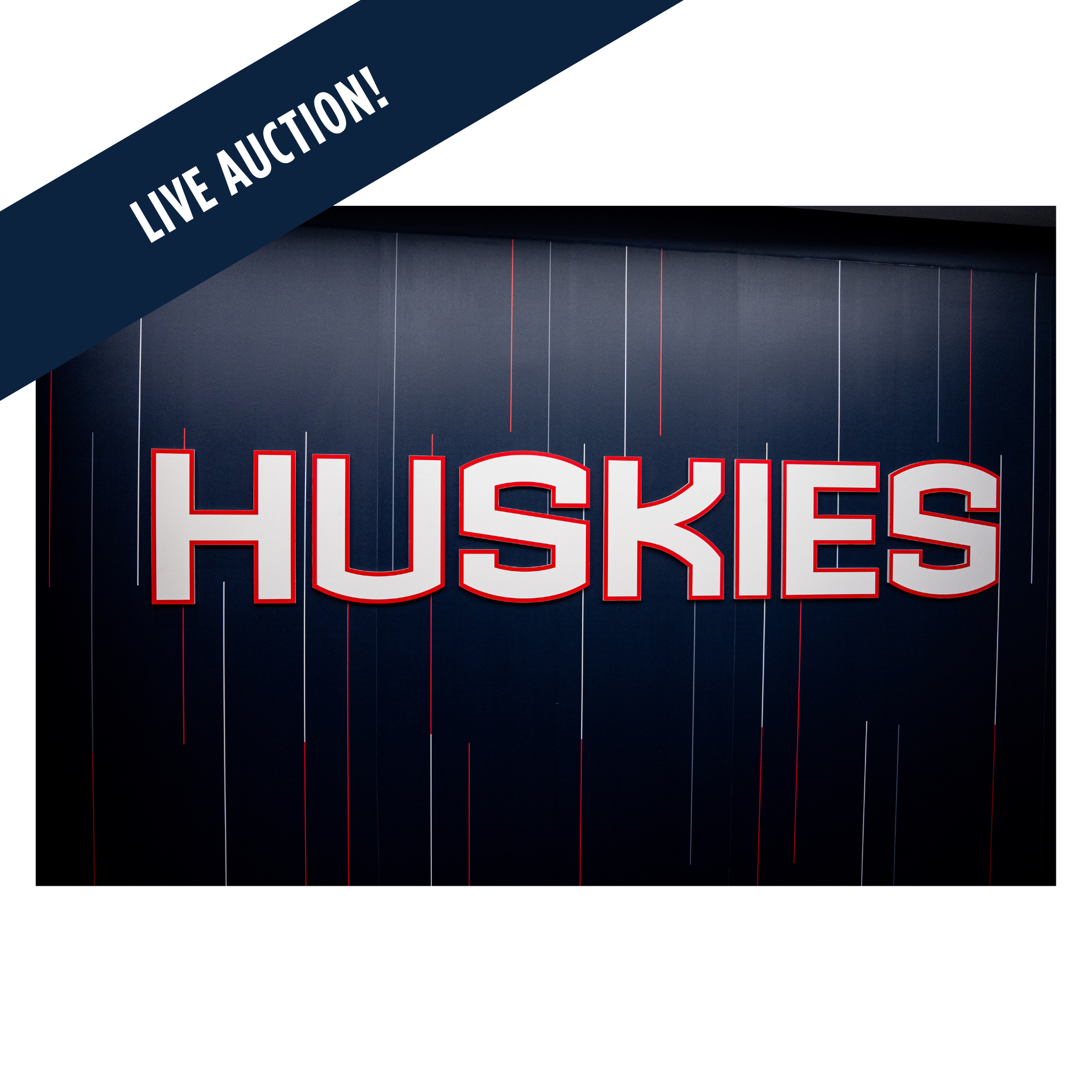 "HUSKIES" Locker Room Hallway Large Sign