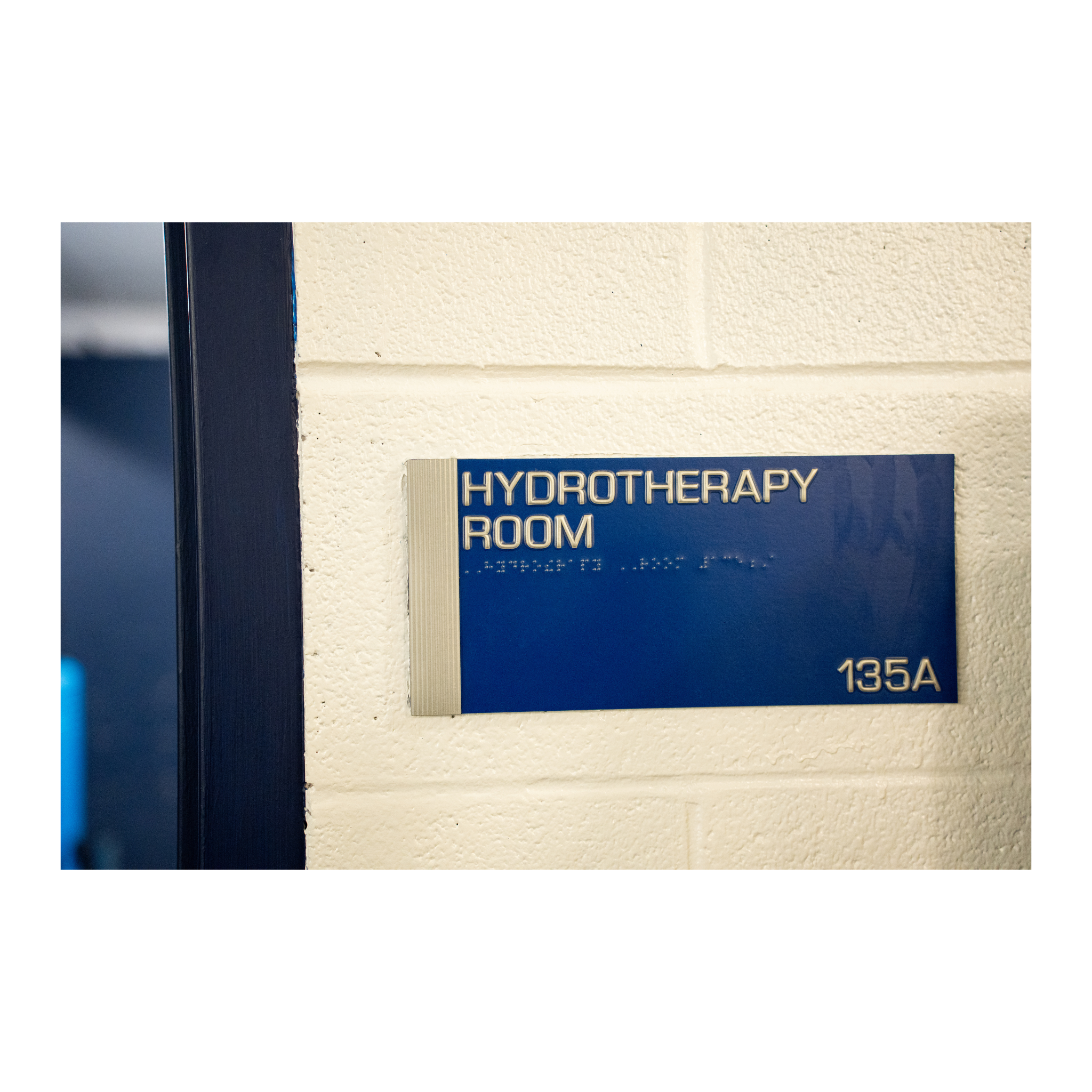 Original Gampel Pavilion (1990) "Hydrotherapy Room" Small Sign