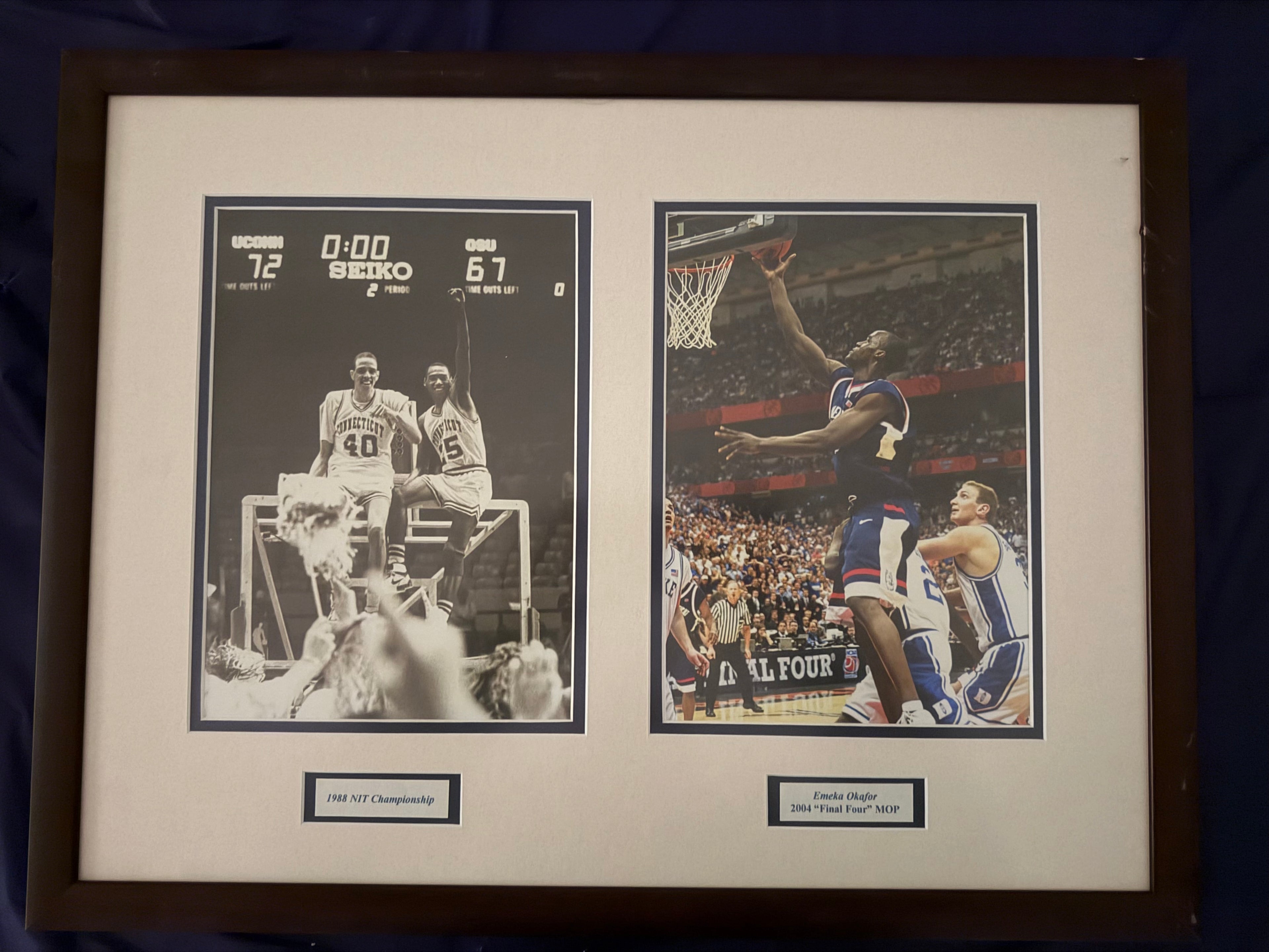1988 NIT Championship/Emeka Okafor Framed Photo
