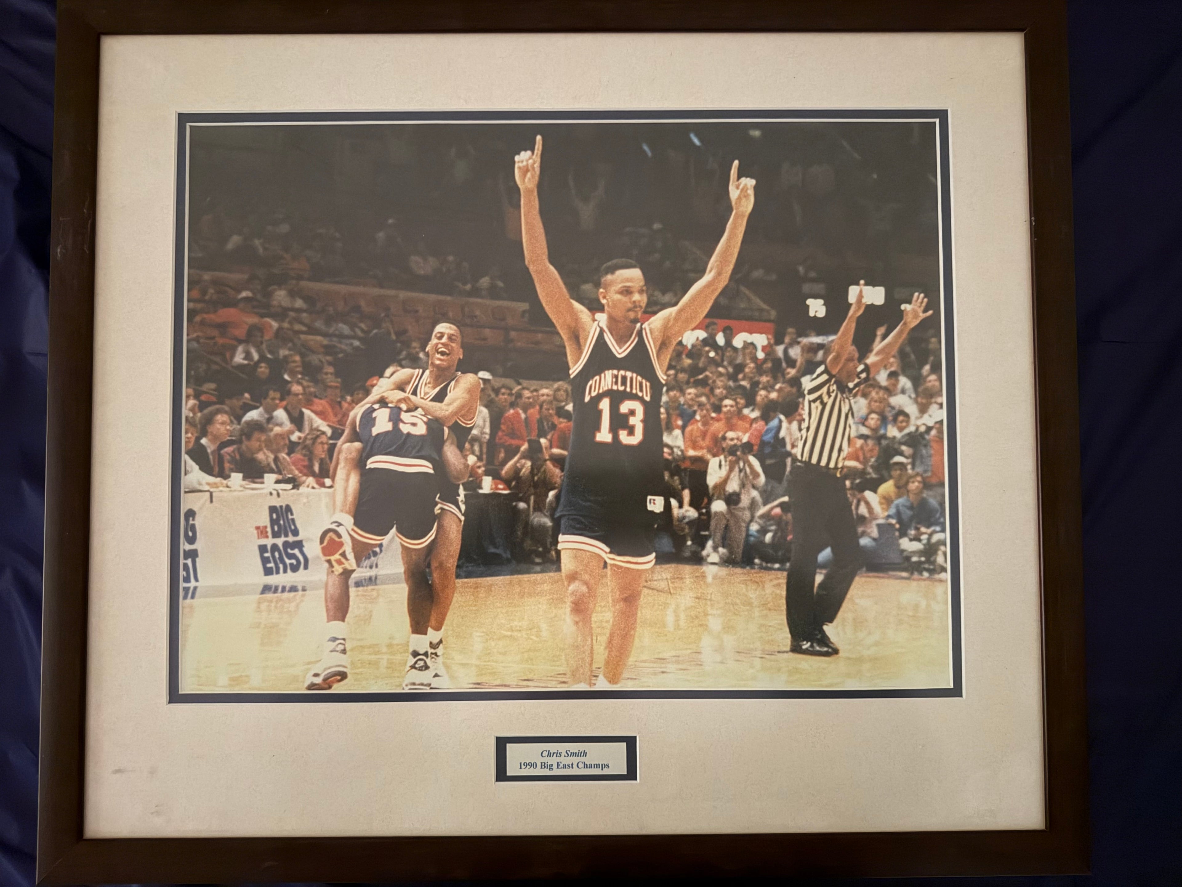 Chris Smith 1990 Big East Champs Framed Photo