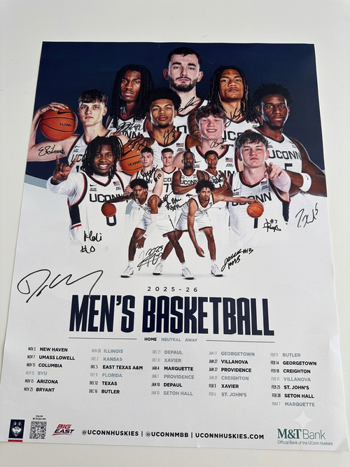 2025-2026 Men's Basketball Schedule Signed Poster