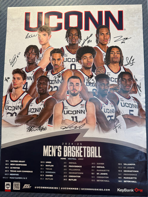 2024-2025 Men's Basketball Schedule Signed Poster