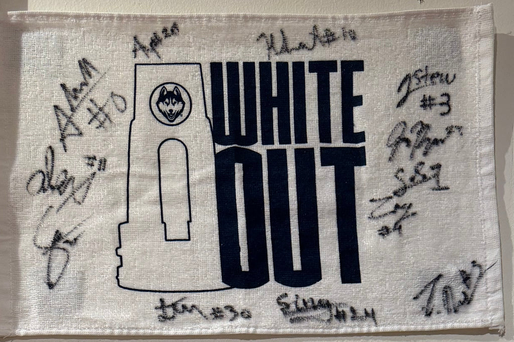 “White Out” Towel Signed by Men’s 2024-2025 Roster