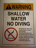 No Diving Locker Room Spa Sign