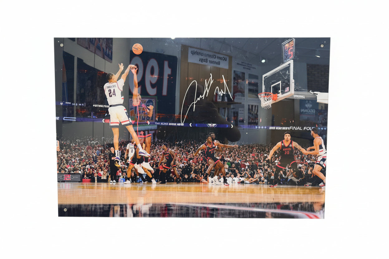 Jordan Hawkins Jump Shot Autographed Acrylic Photo