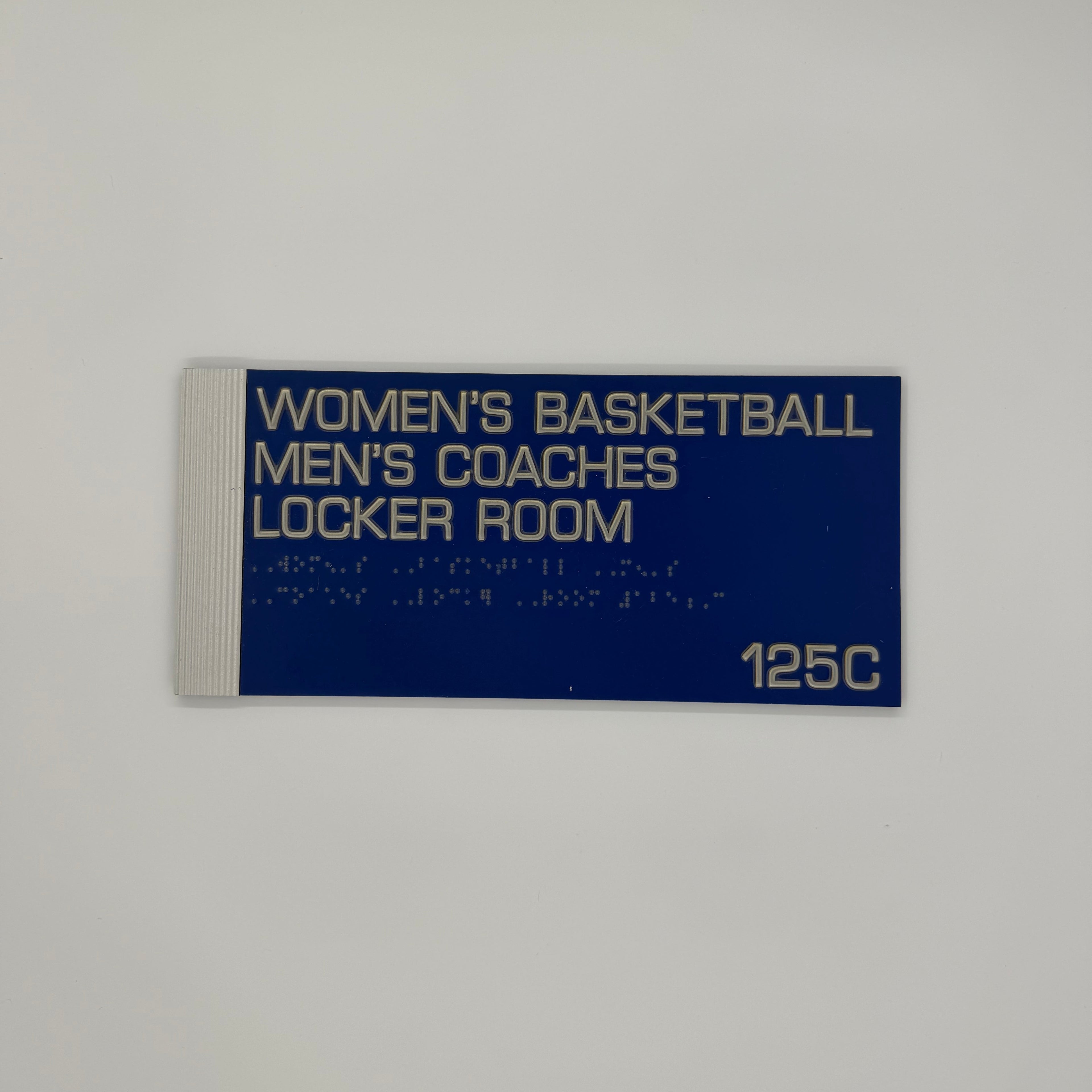 Women's Basketball/Men's Coaches Locker Room Wayfinding Sign 125C (Blue)