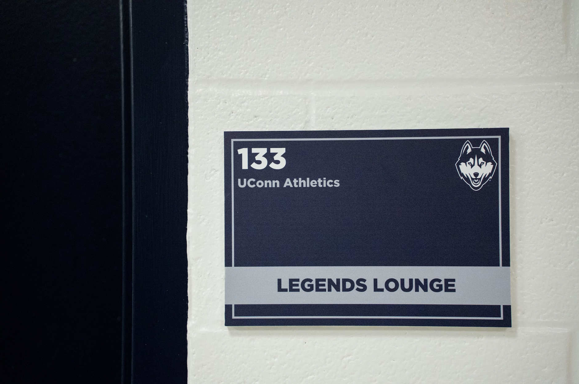 UConn Athletics Legends Lounge Wayfinding Sign