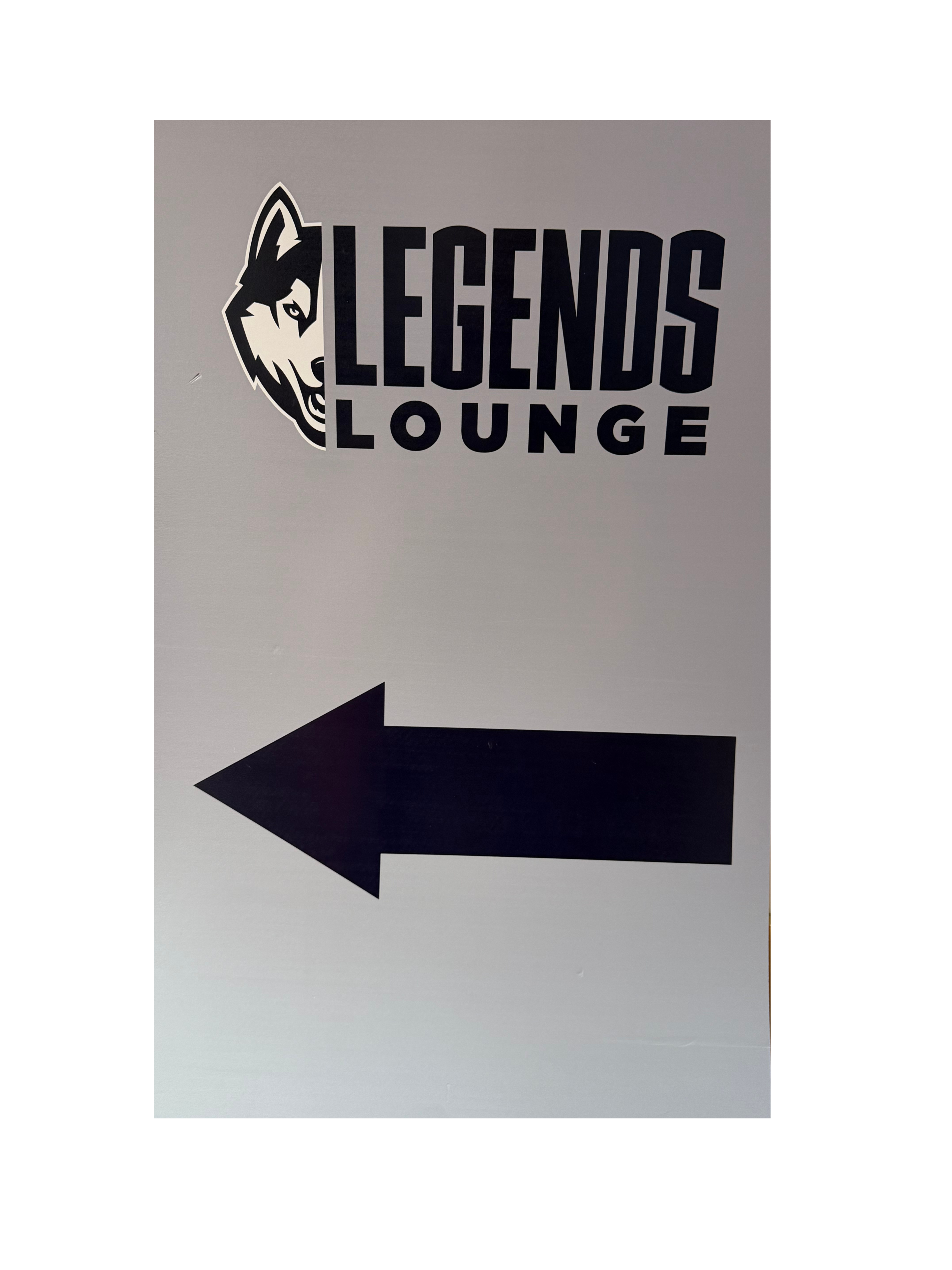 Gampel Pavilion Legends Lounge Vertical Sign