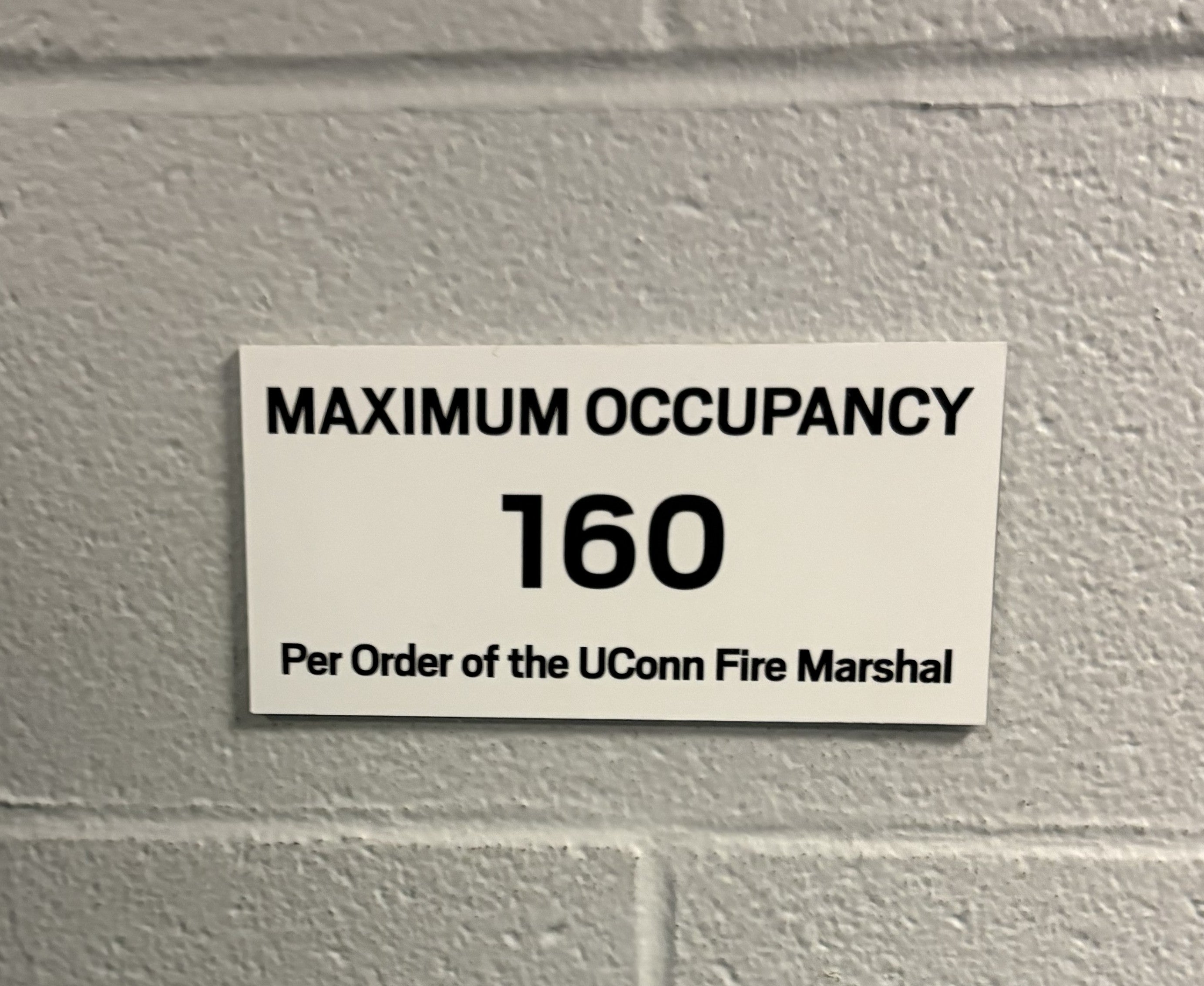 Max Occupancy Small Sign from Legends Lounge
