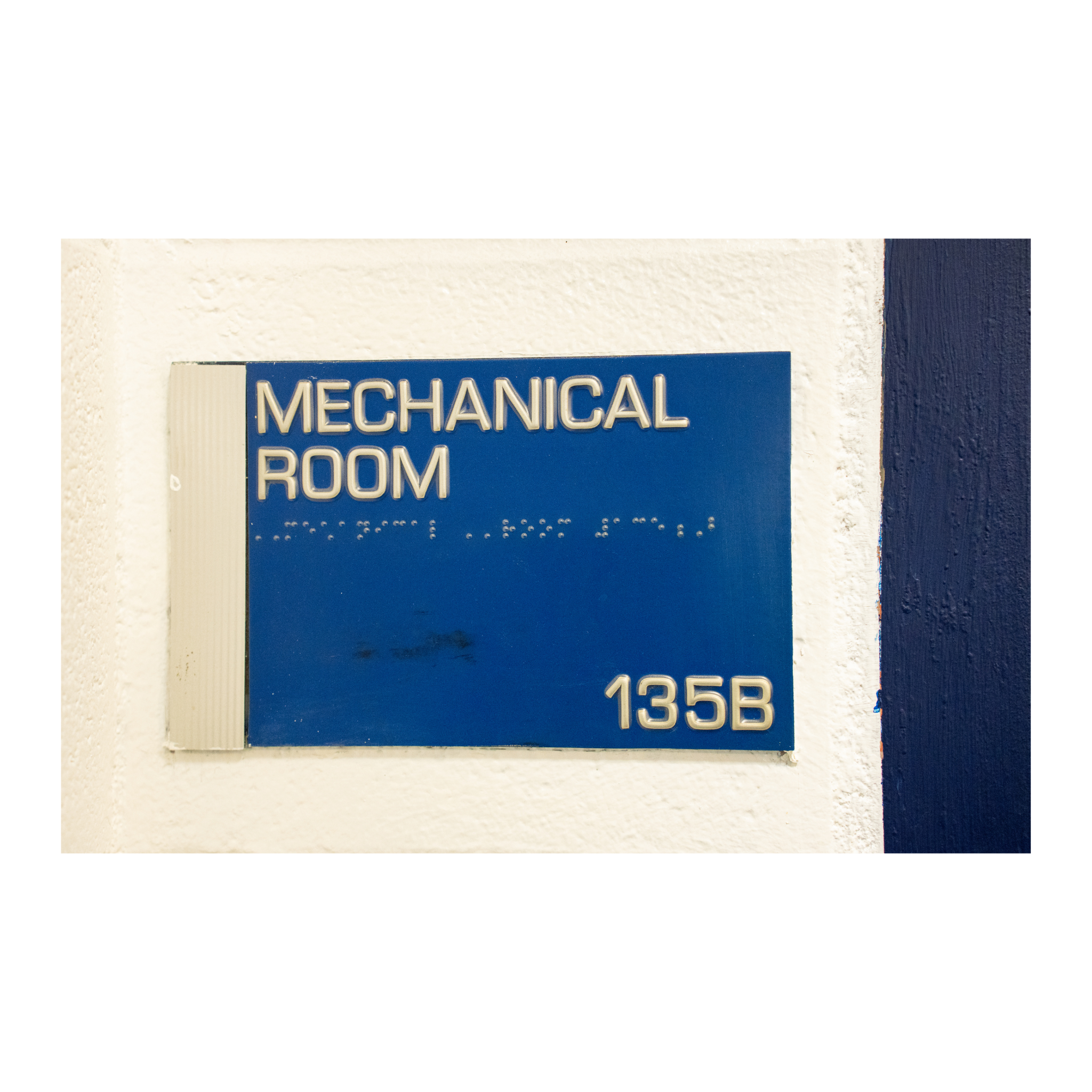 Original Gampel Pavilion (1990) "Mechanical Room" Small Sign