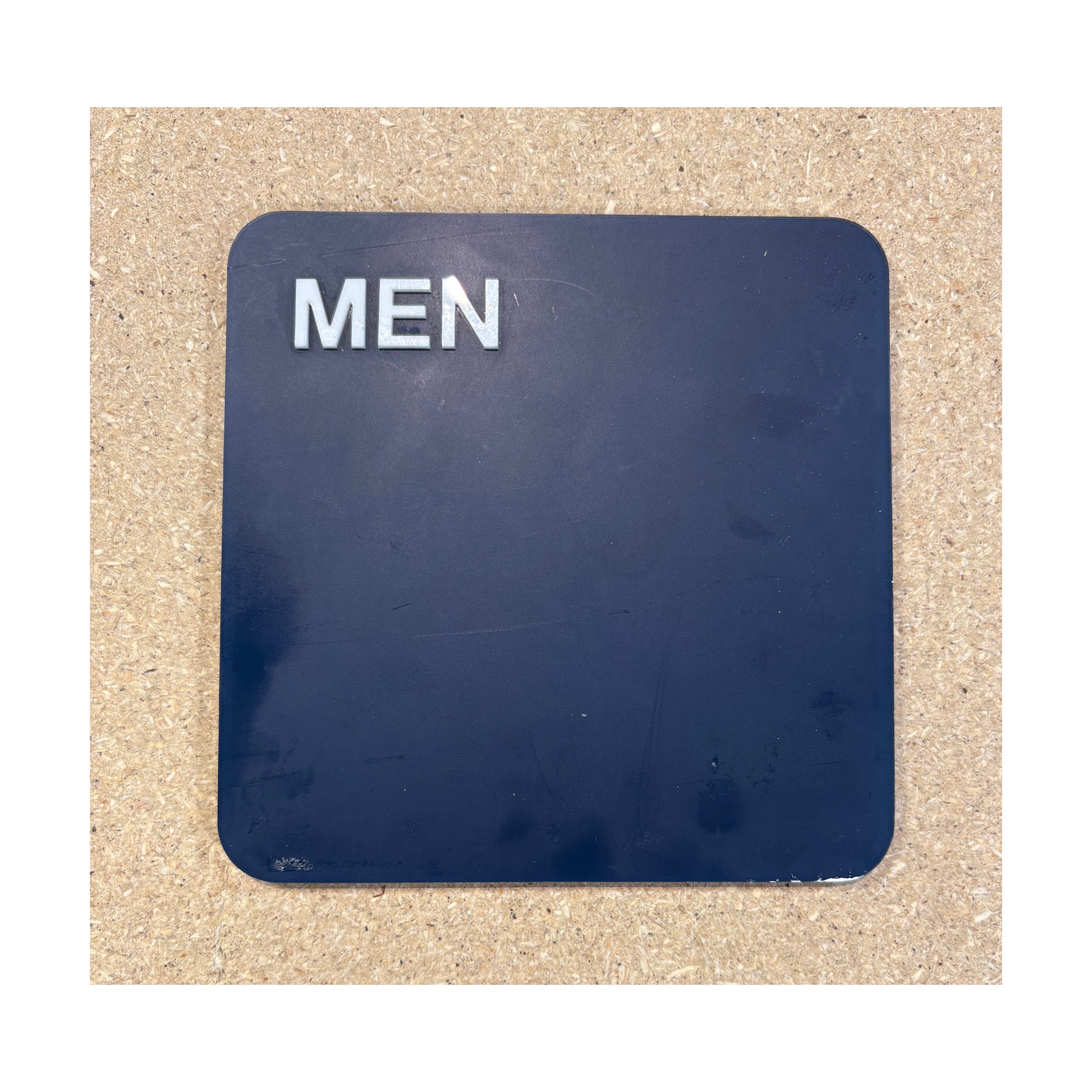 Original Gampel Pavilion (1990) Men's Restroom Small Sign