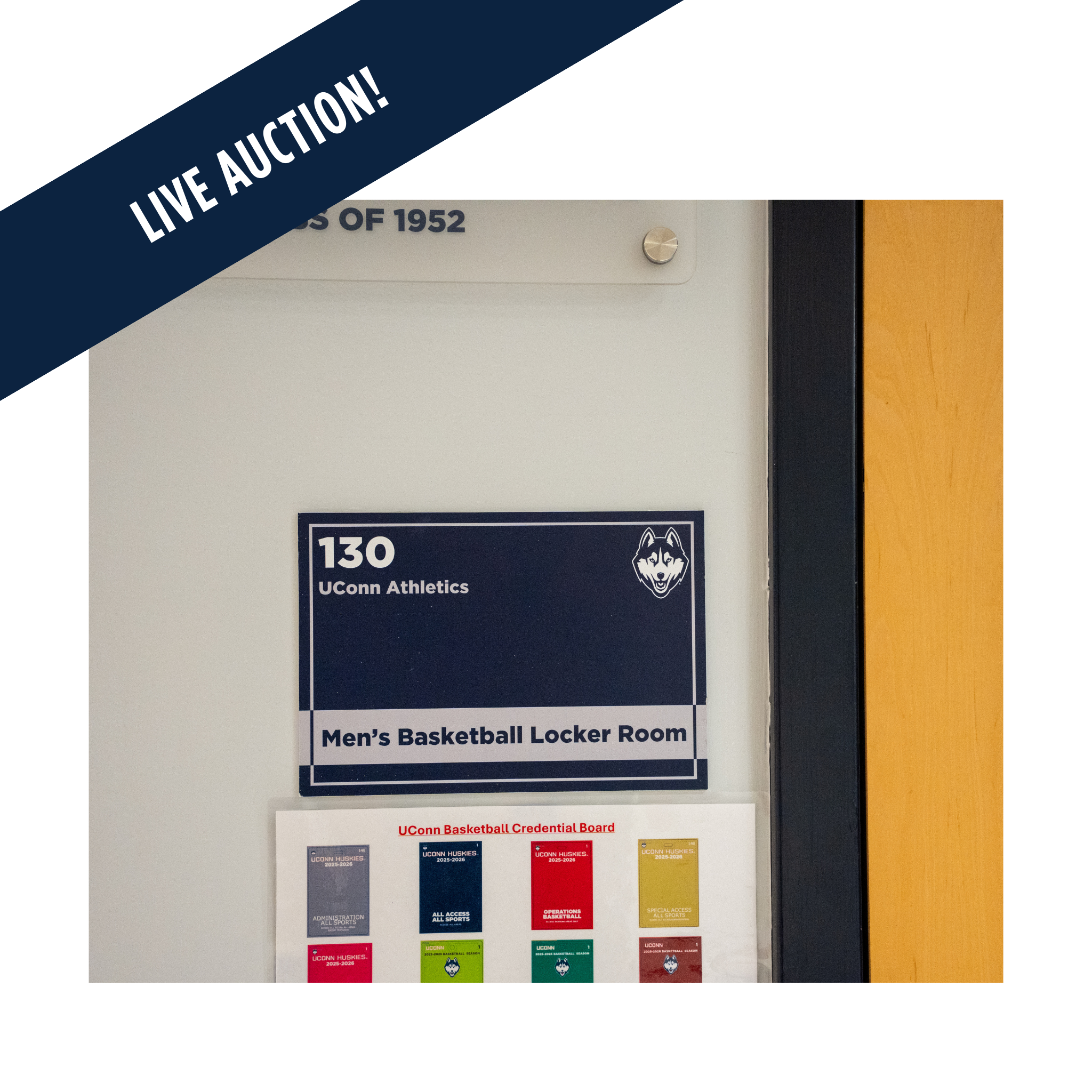 UConn Men’s Basketball Locker Room Entrance Small Sign