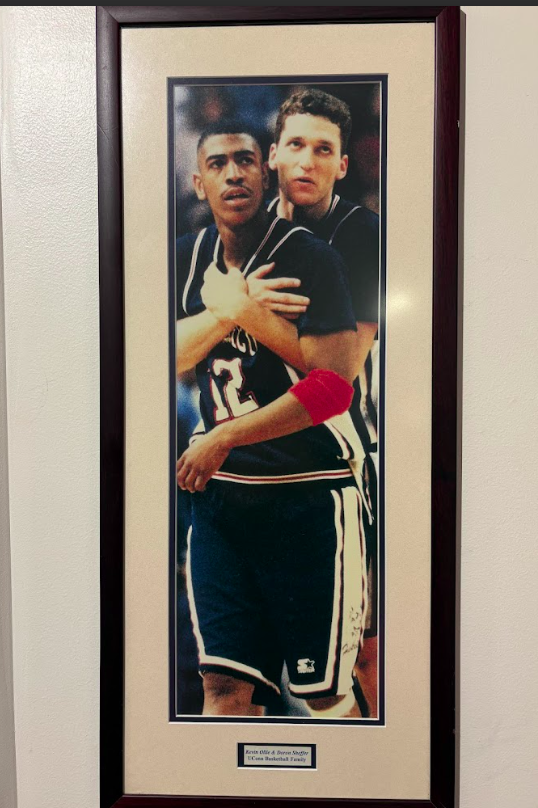 Kevin Ollie & Doron Sheffer Framed "UConn Basketball Family" Locker Room Photo