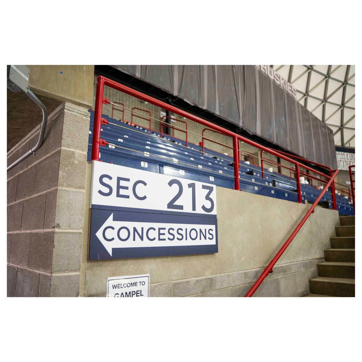Gampel Pavilion Concession “Arrow Left” Sign