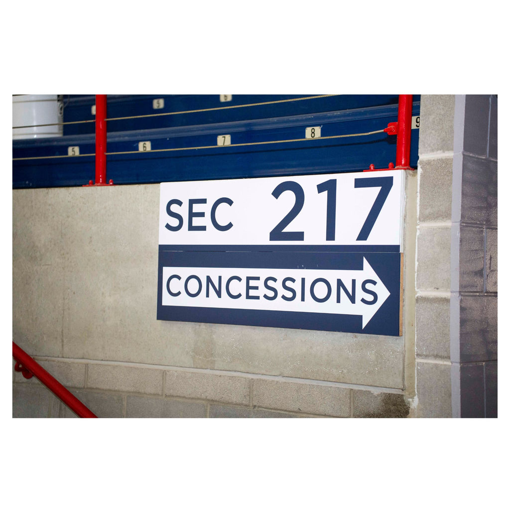 Gampel Pavilion Concession “Arrow Right” Sign
