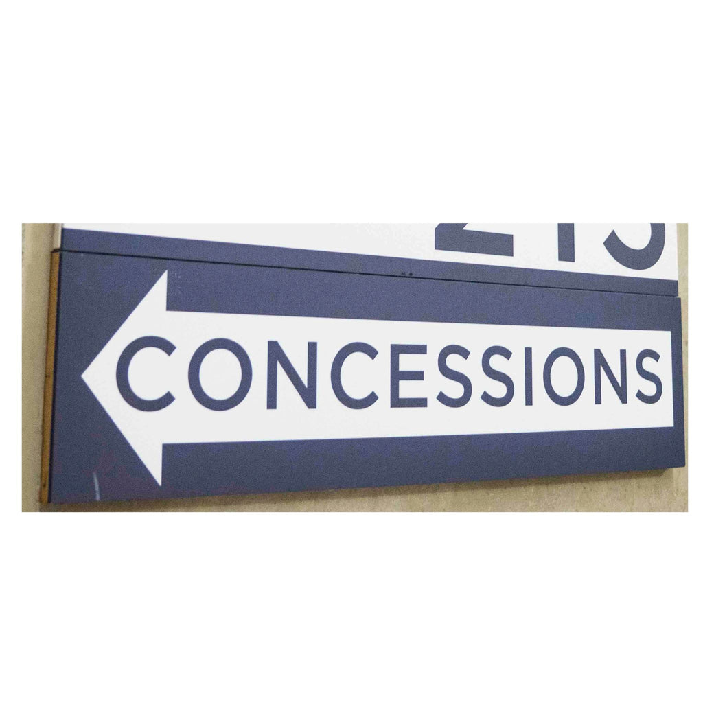 Gampel Pavilion Concession “Arrow Left” Sign