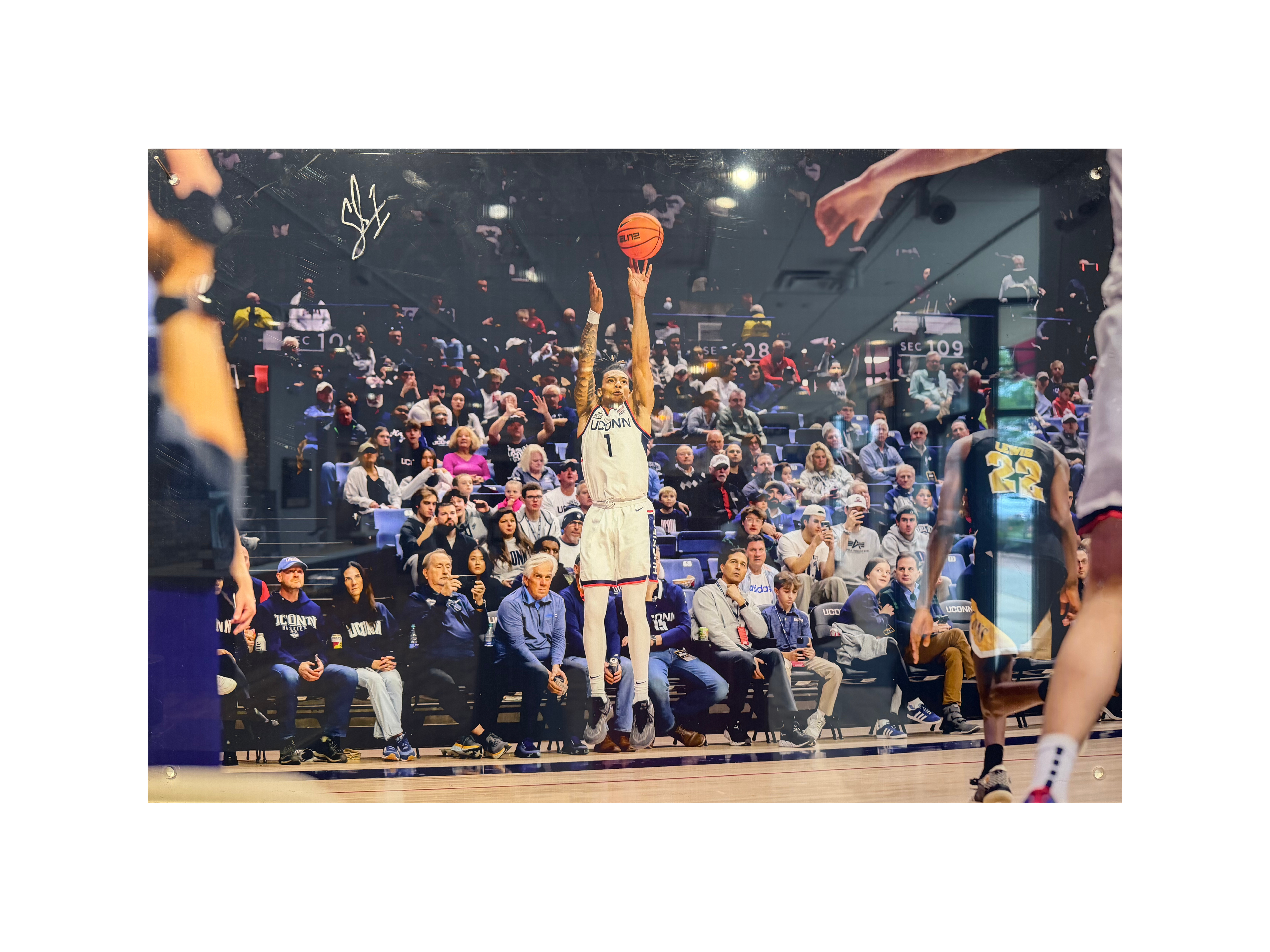 Solo Ball Jumpshot Autographed Men’s Basketball Locker Room Acrylic Photo