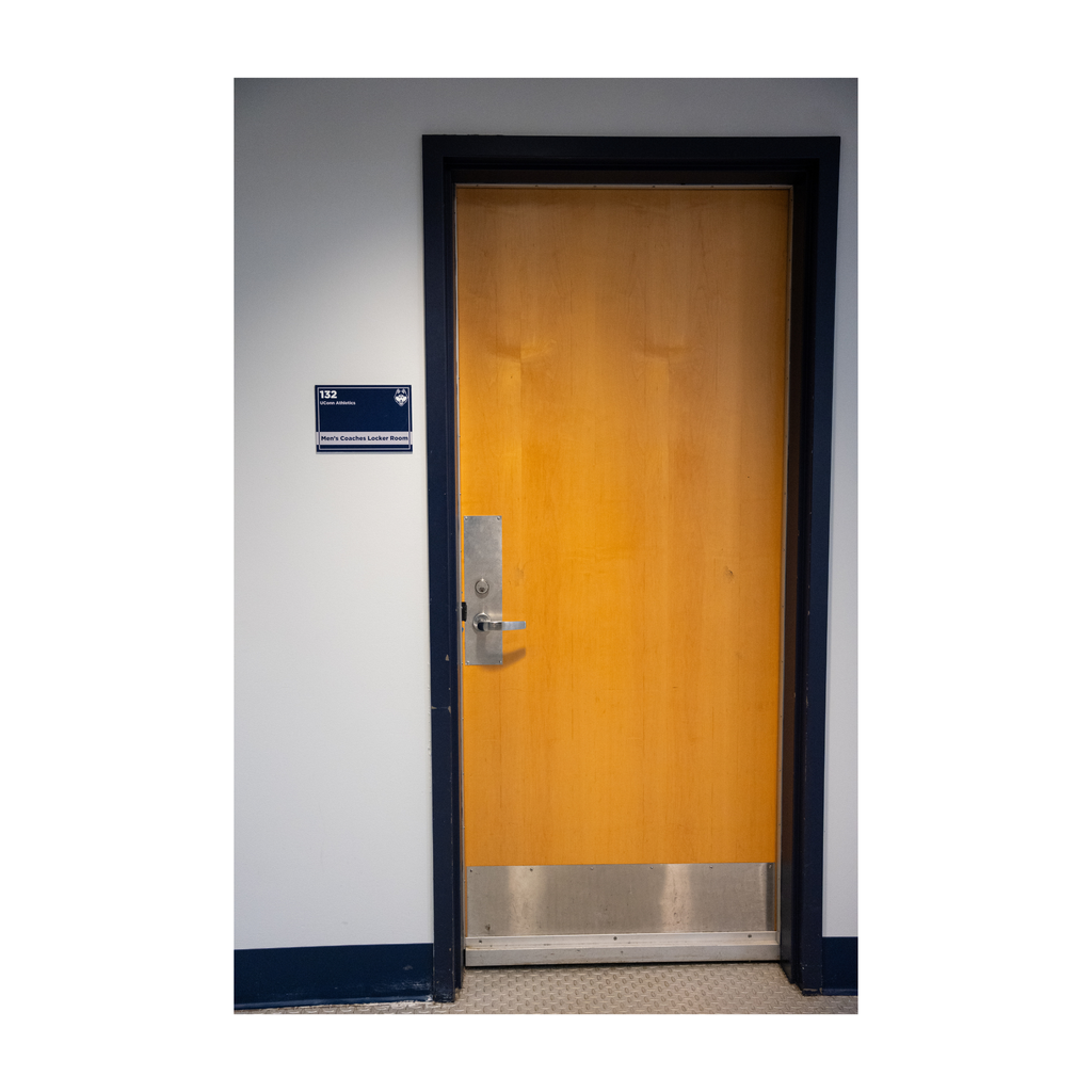 "UConn Men's Basketball Coaches Room" Small Sign