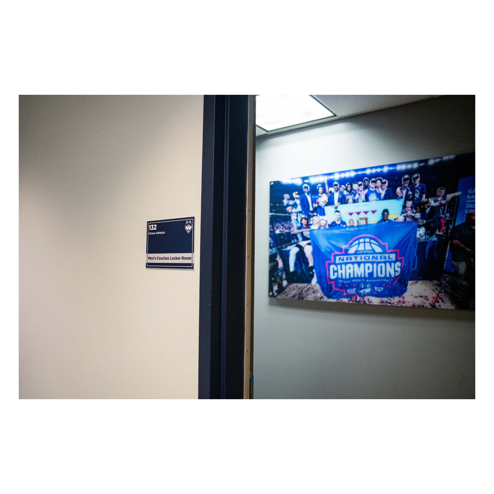 "UConn Men's Basketball Coaches Room" Small Sign