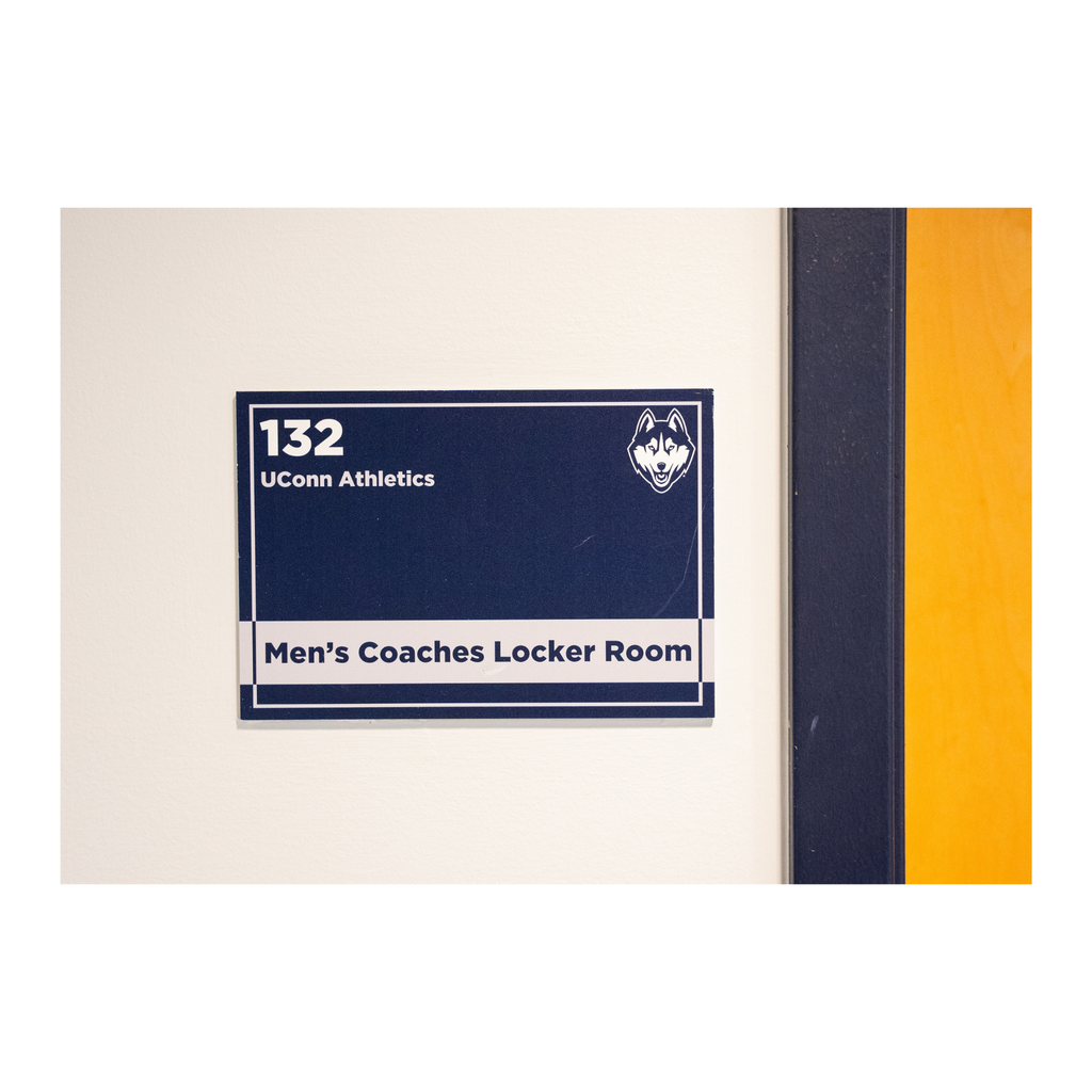 "UConn Men's Basketball Coaches Room" Small Sign