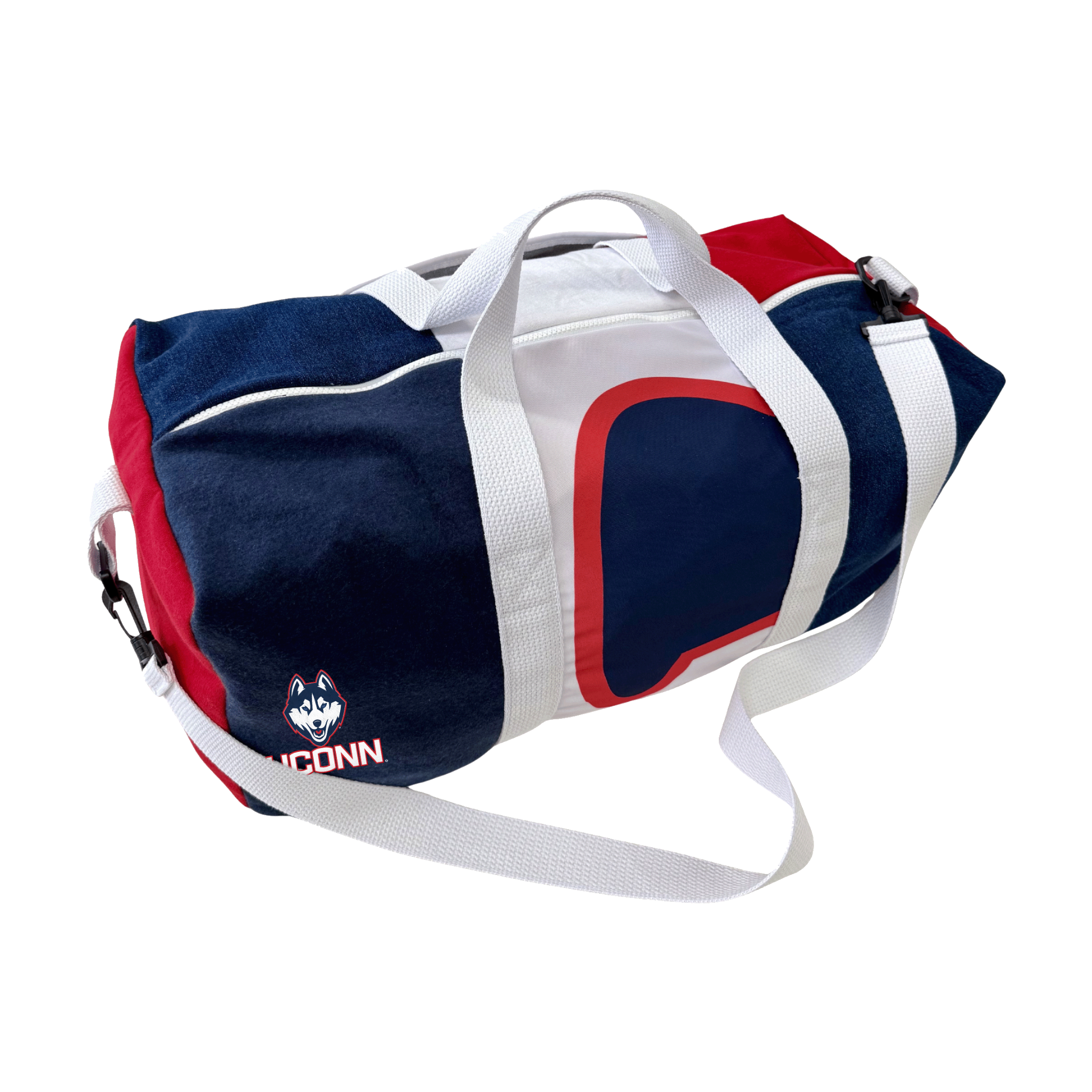 UConn National Championship Banner Large Duffel Bags