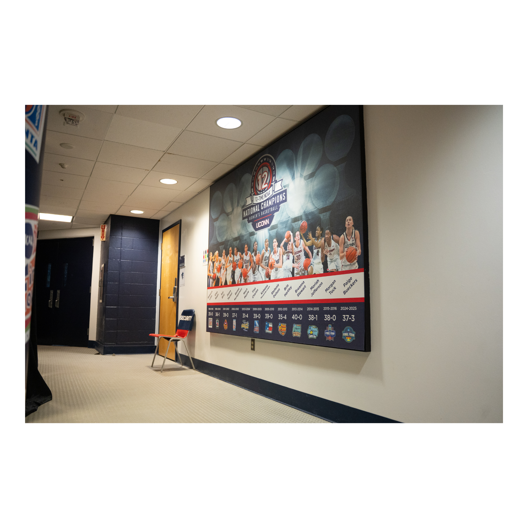 UConn Women's Dynasty Timeline Mural