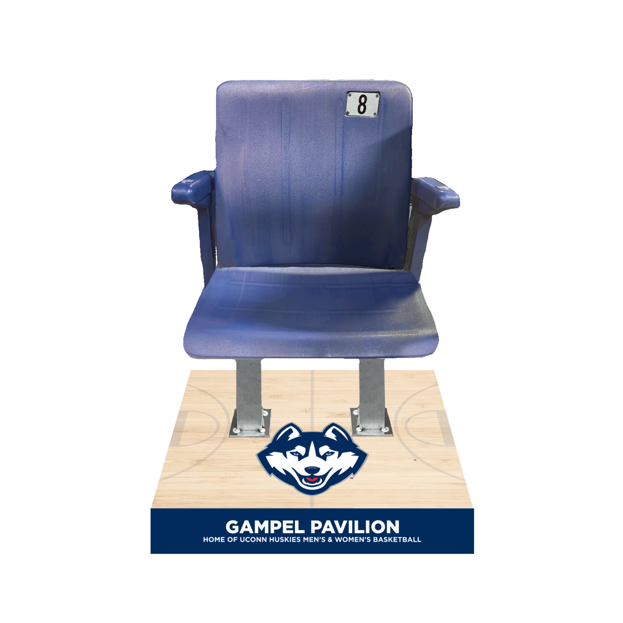 Gampel Pavilion Collectible Seat with Base - Men’s & Women’s Combined National Champions