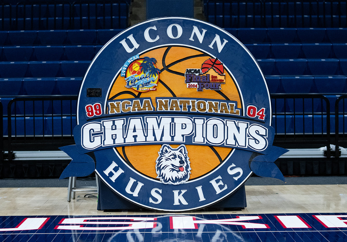 Uconn Hand Sign UConn Men’s 1999/2004 National Champions Wooden Sign – CollectUConn