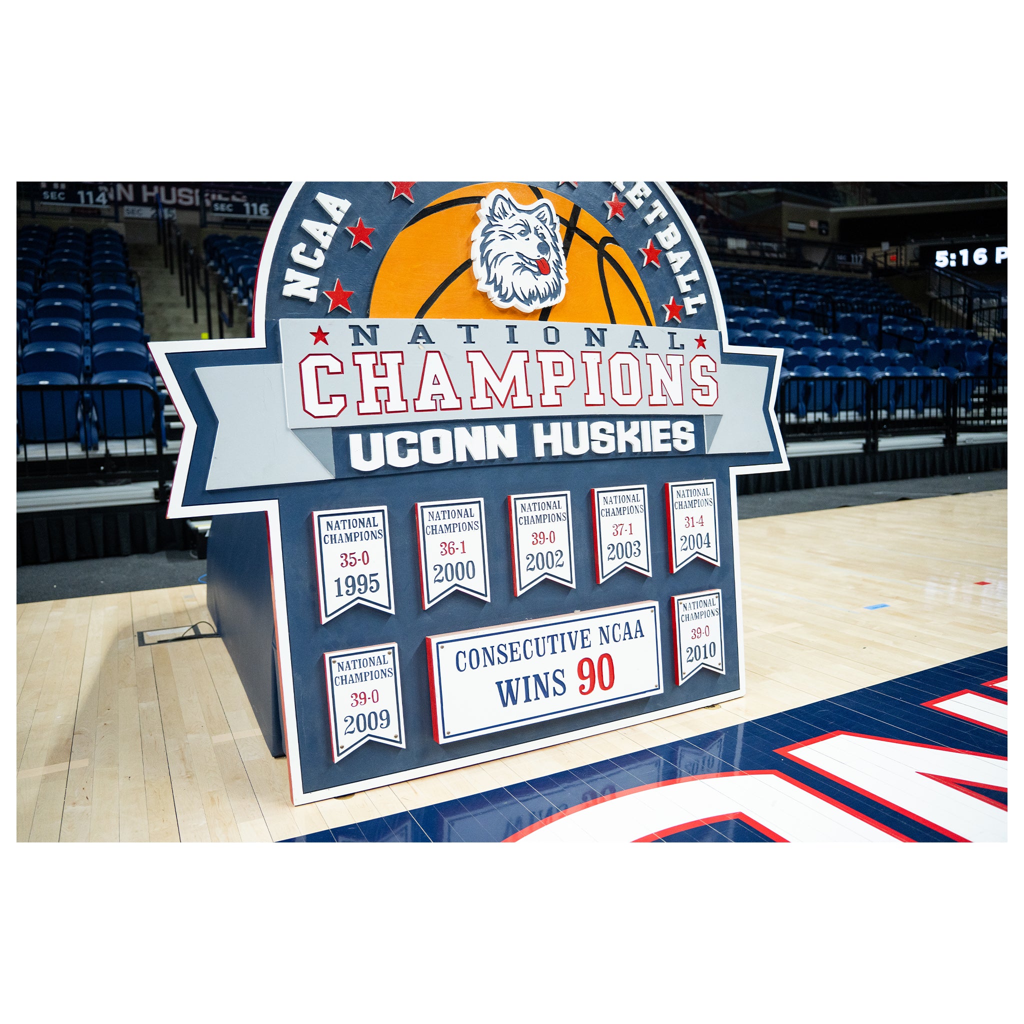 UConn Women’s NCAA Champions (Circa 2010) Wooden Sign