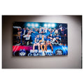 UConn 2023 National Champs Sitting Team Photo Large Acrylic Photo From Coaches Locker Room