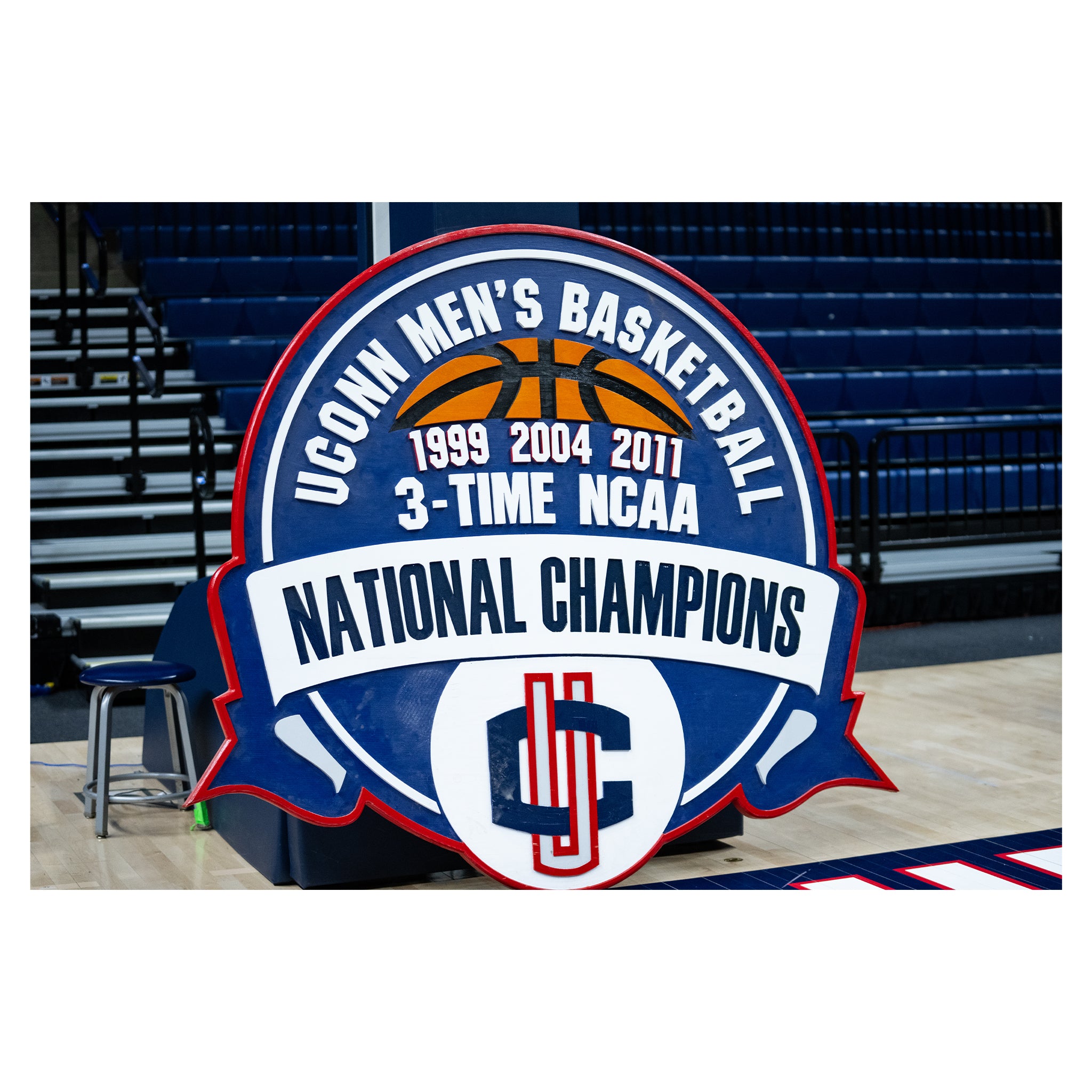 UConn Men’s 3-Time National Champions Wooden Sign