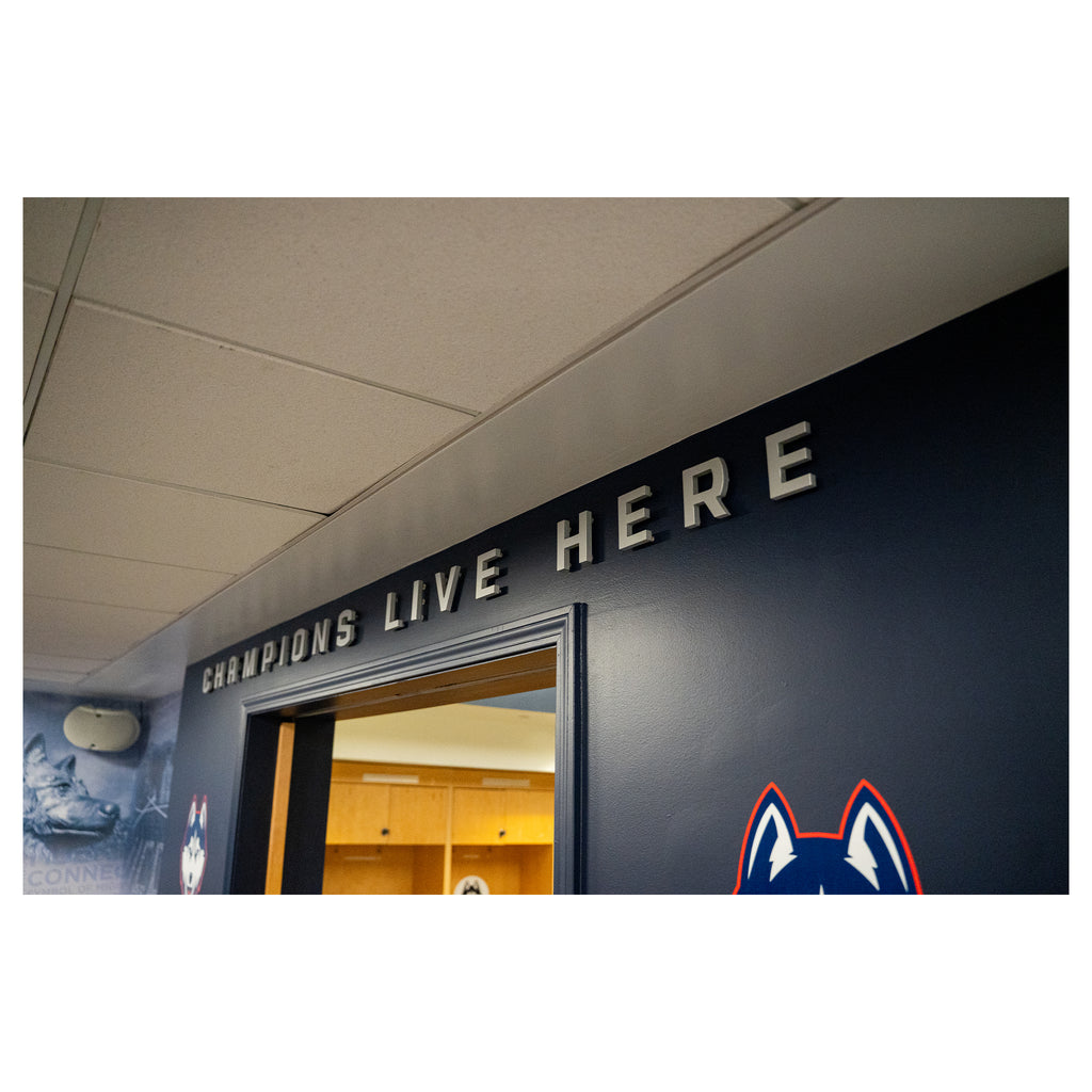 “Champions Live Here” Women’s Locker Room Letters