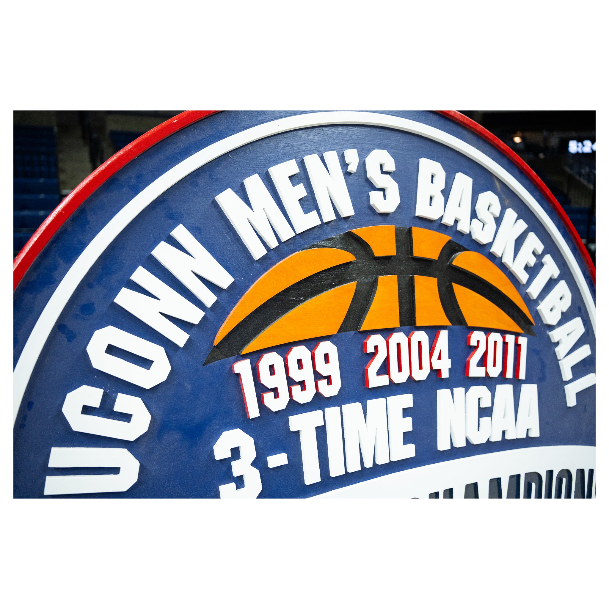UConn Men’s 3-Time National Champions Wooden Sign
