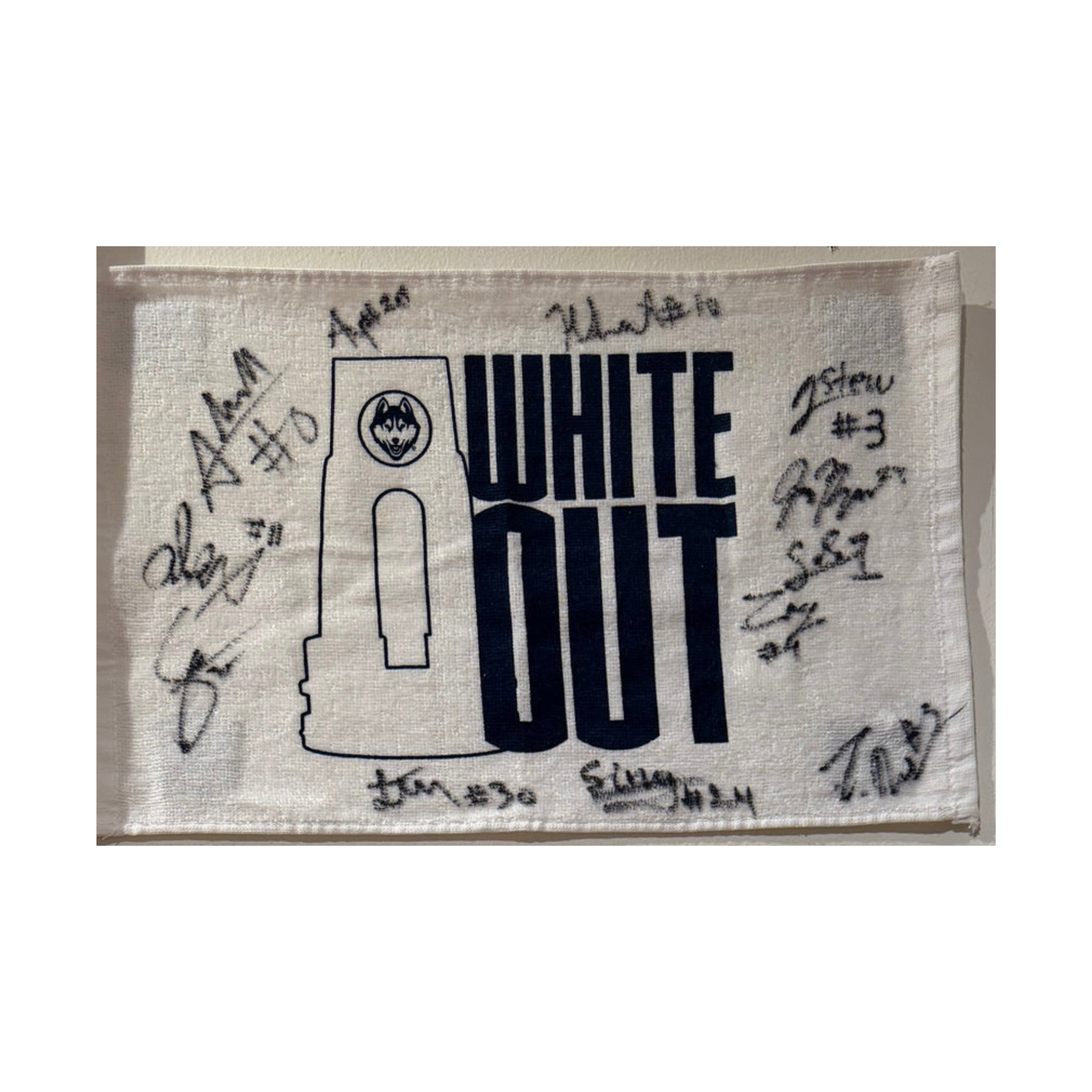 “White Out” Towel Signed by Men’s 2024-2025 Roster
