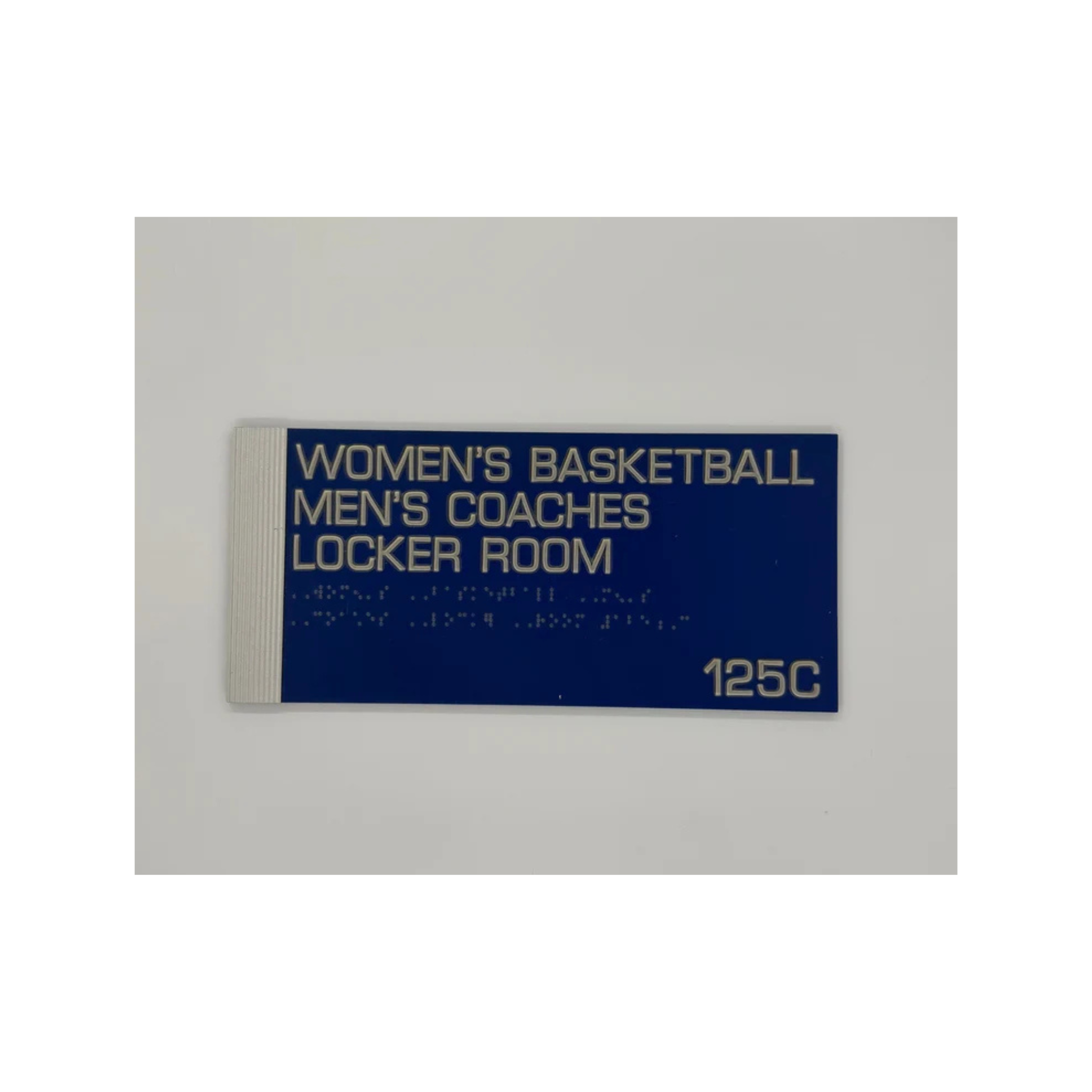 Women's Basketball/Men's Coaches Locker Room Wayfinding Sign 125C (Blue)