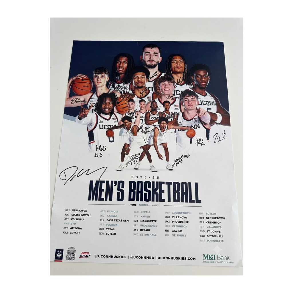 2025-2026 Men's Basketball Schedule Signed Poster