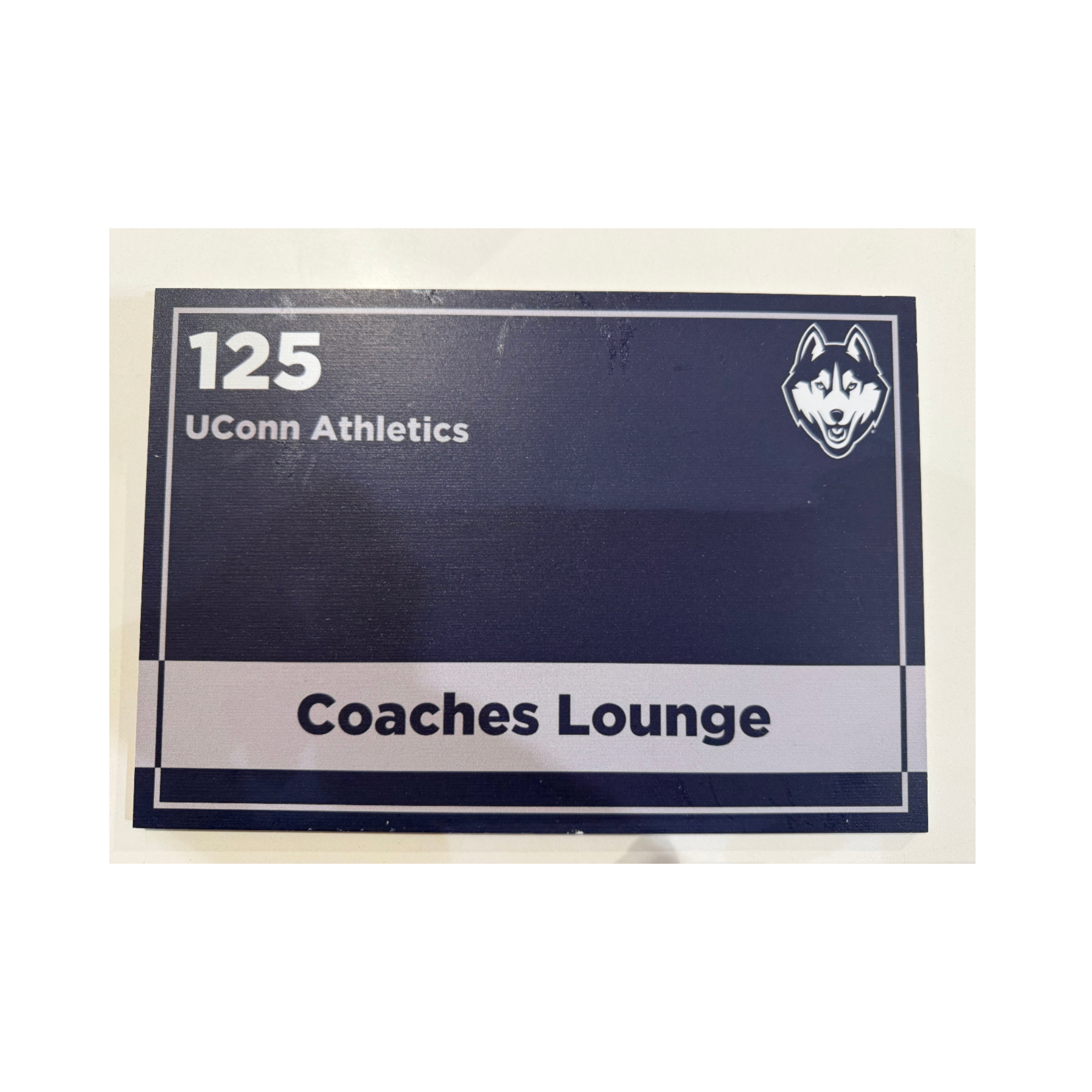 UConn Athletics Coaches Lounge Wayfinding Sign