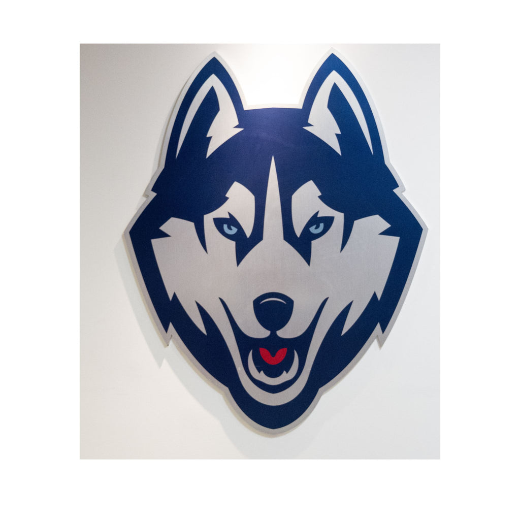 Silver Husky Head & “Champions Live Here” Banner