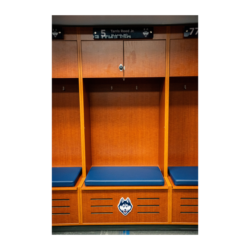 UConn Men's Basketball Locker used by Tarris Reed Jr.