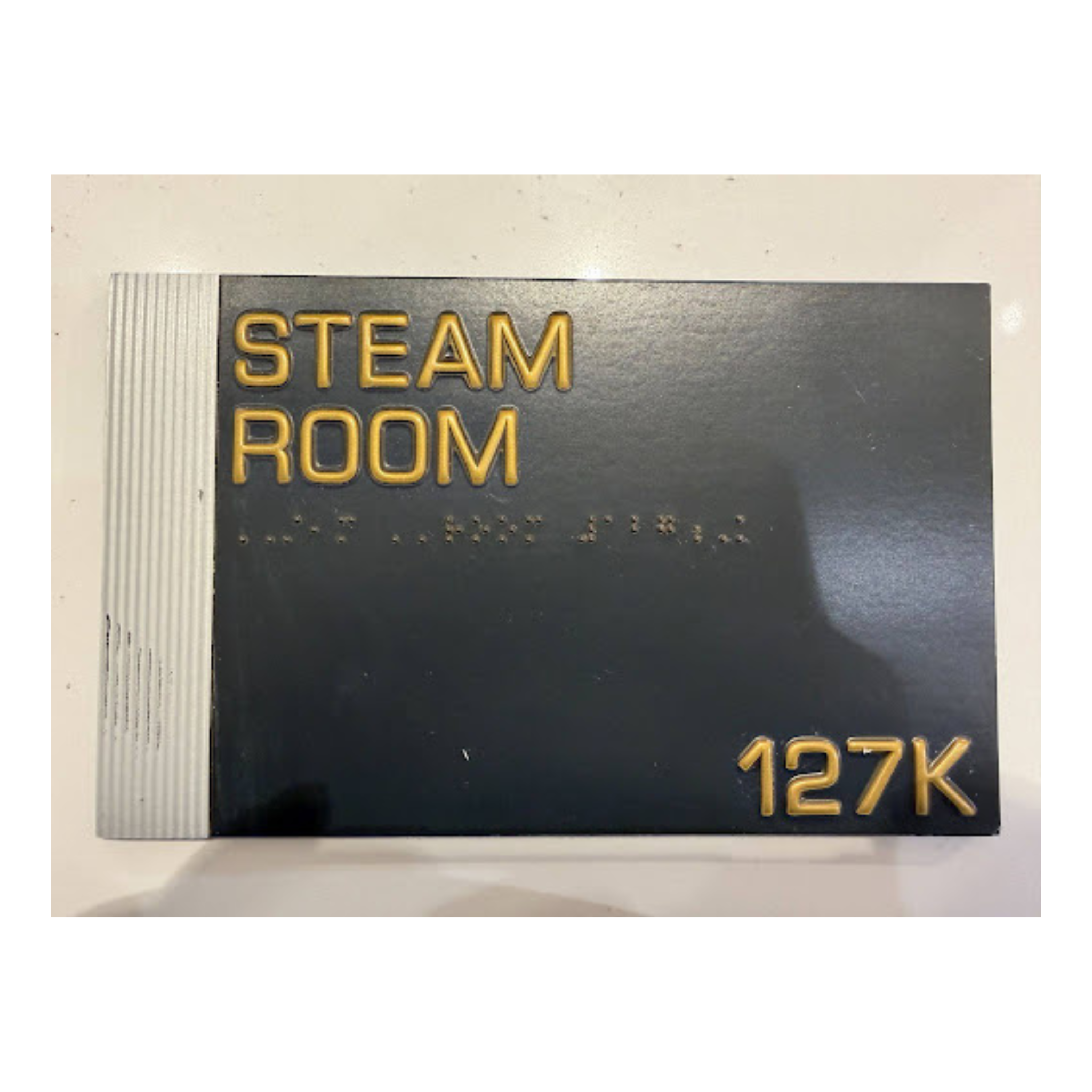 Original (1990) Gampel Pavilion Steam Room Small Sign