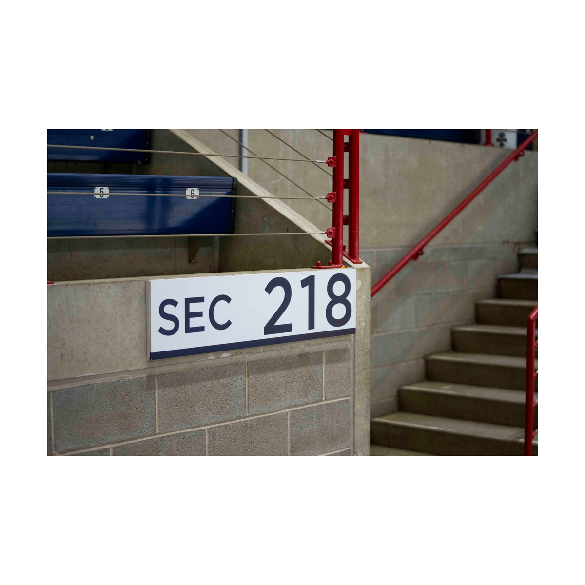 Gampel Pavilion - Section 218 Concourse Level Sign