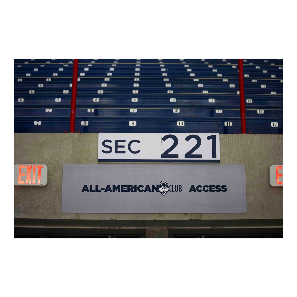 Gampel Pavilion - Section 221 Concourse Level Sign