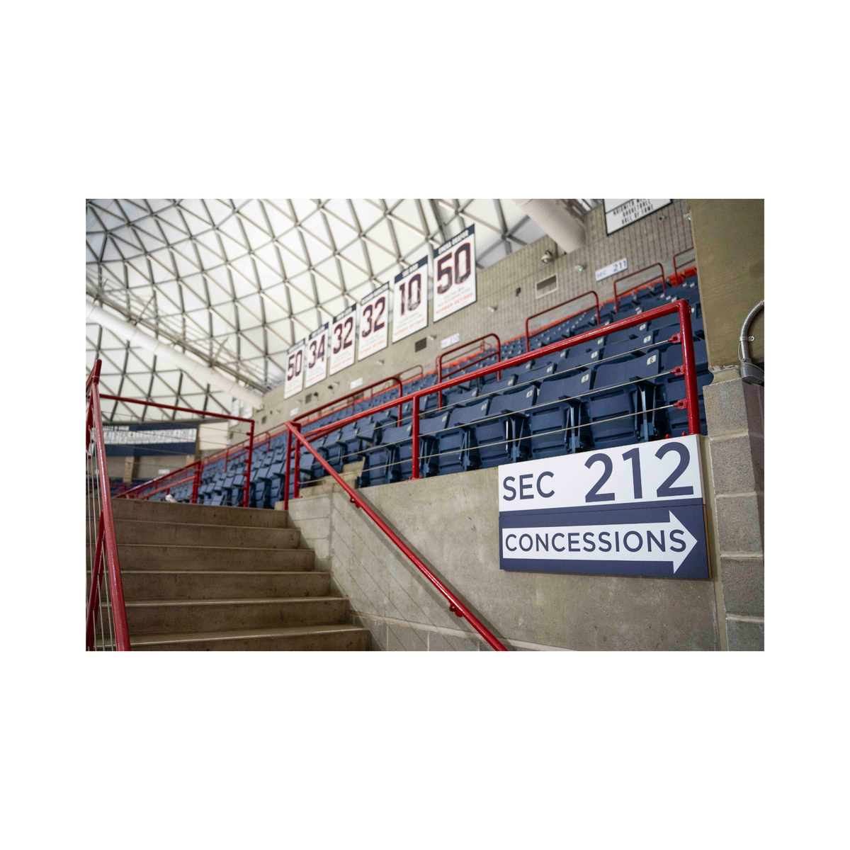 Gampel Pavilion - Section 212 Concourse Level Sign