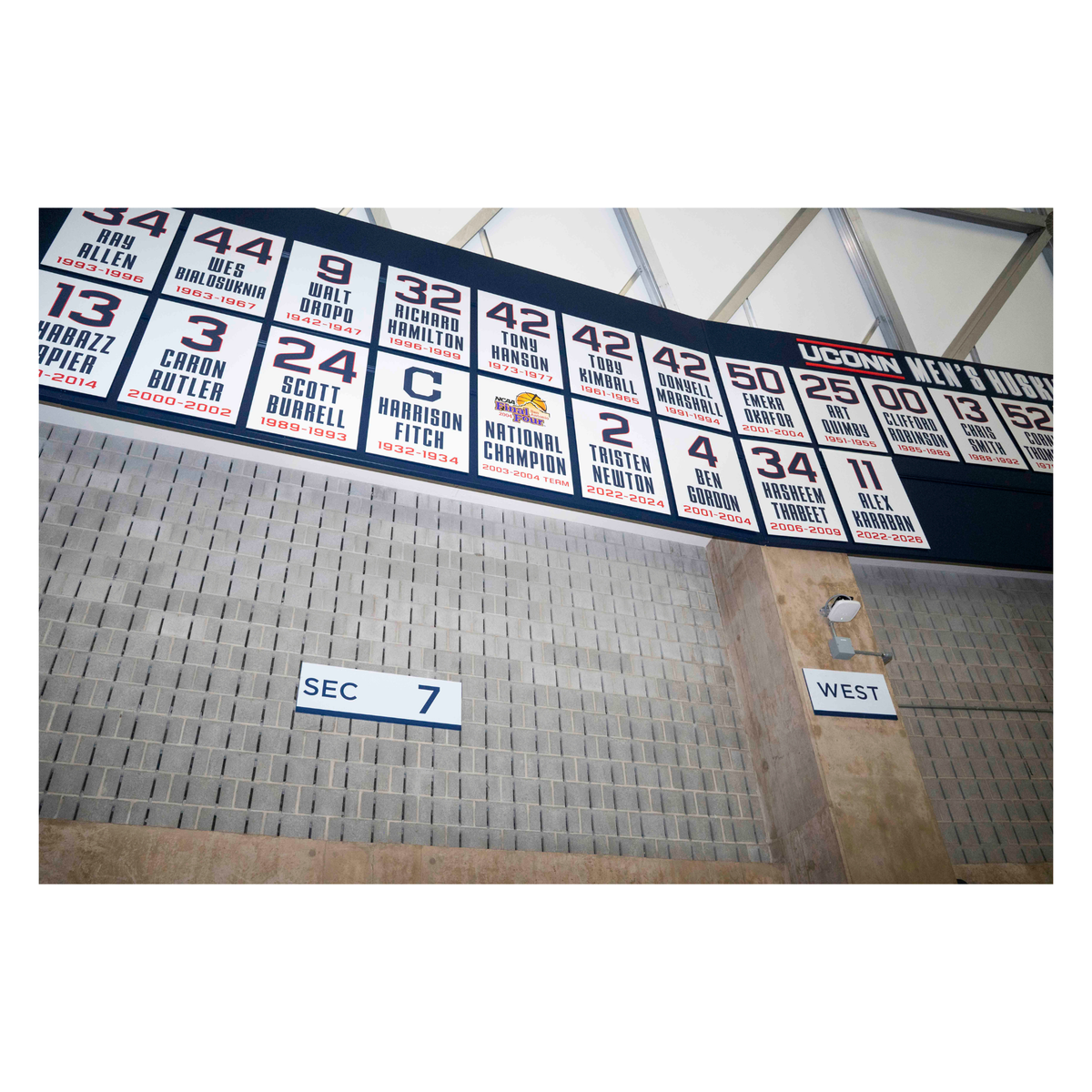 Gampel Pavilion - Section 7 Upper Bowl Sign