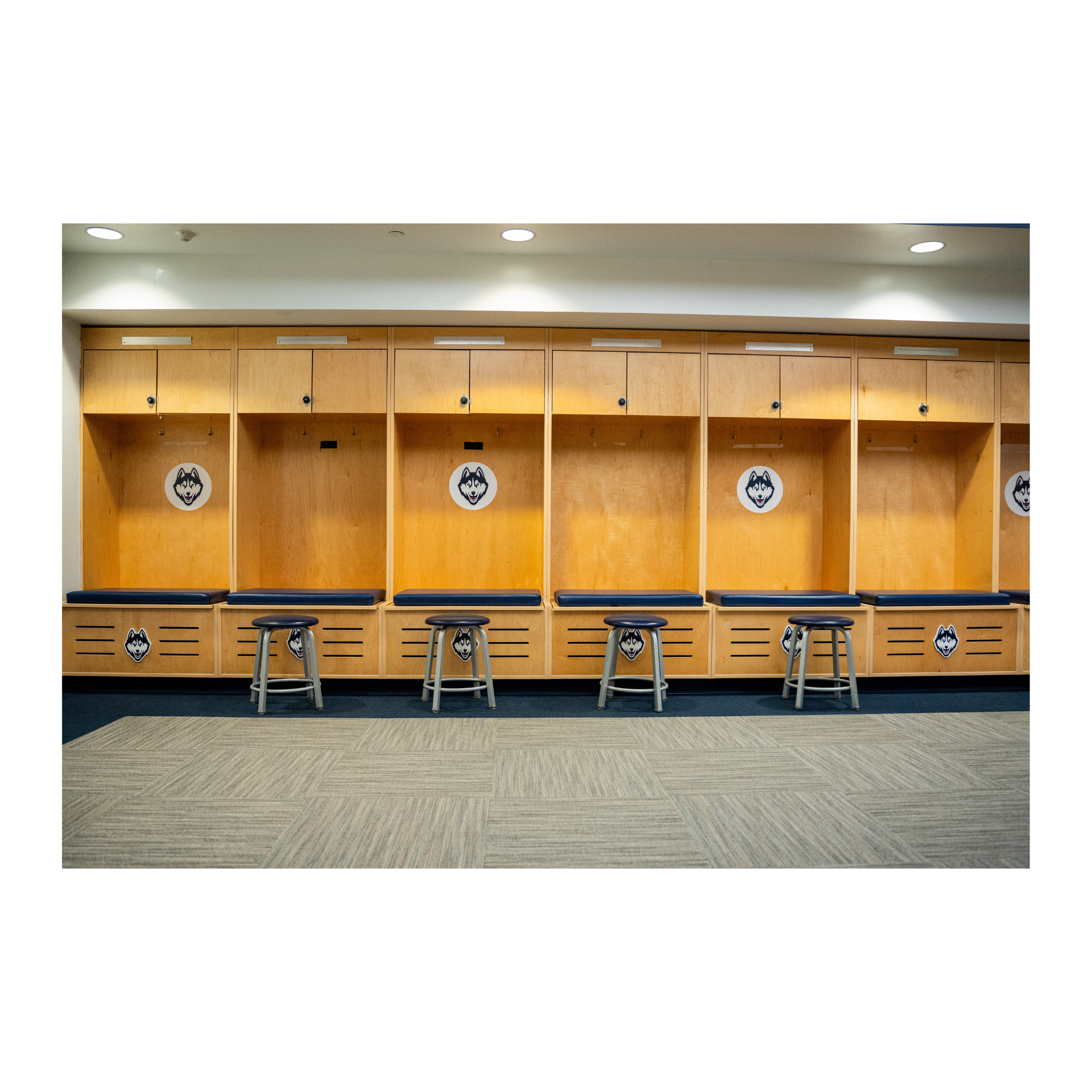 UConn Women's Locker Room Stools